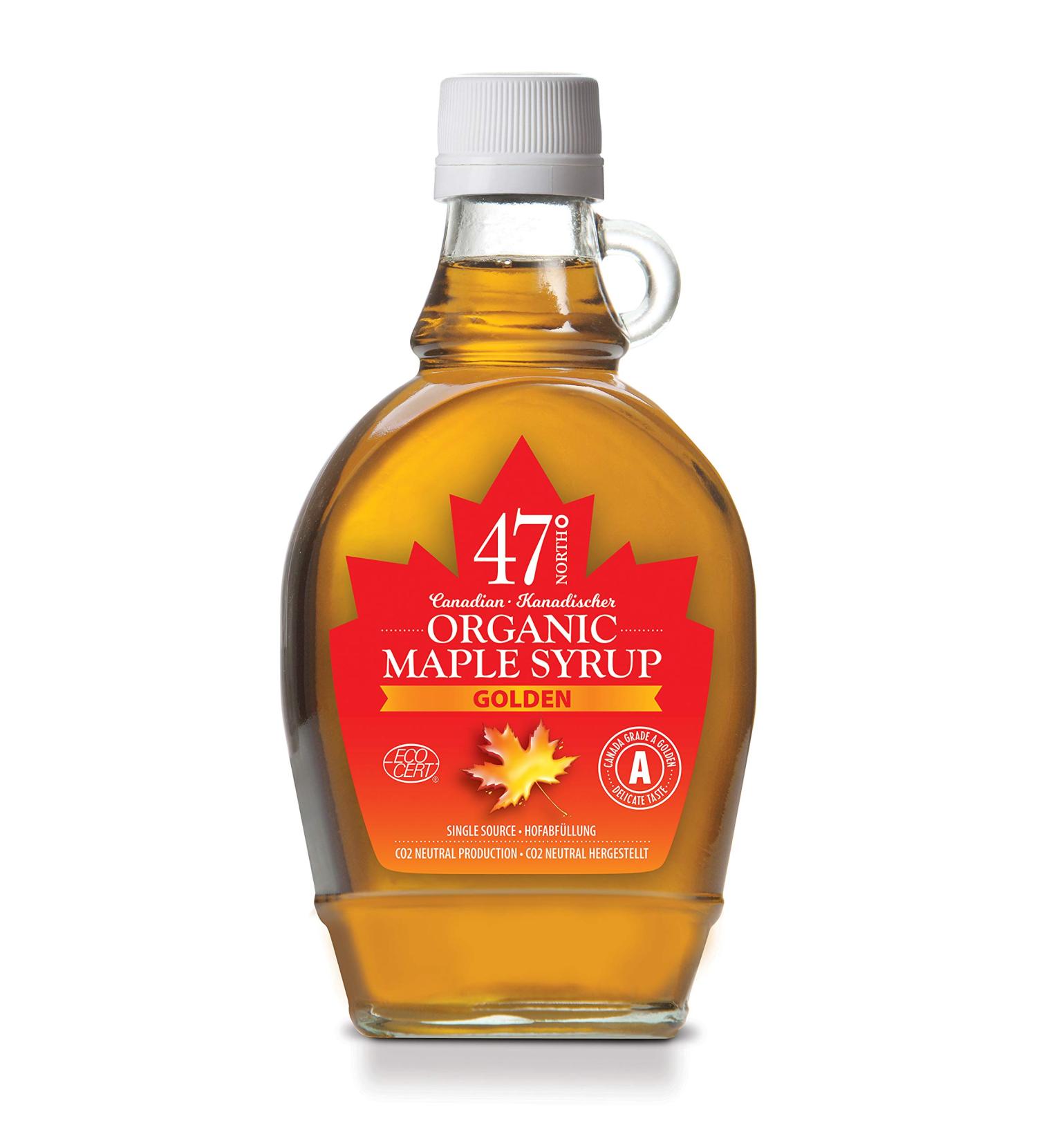 47 North Canadian Organic Maple Syrup Grade A Golden 250g - Single Source, 100% Pure (1 Bottle) - Buy Online on GoSupps.com