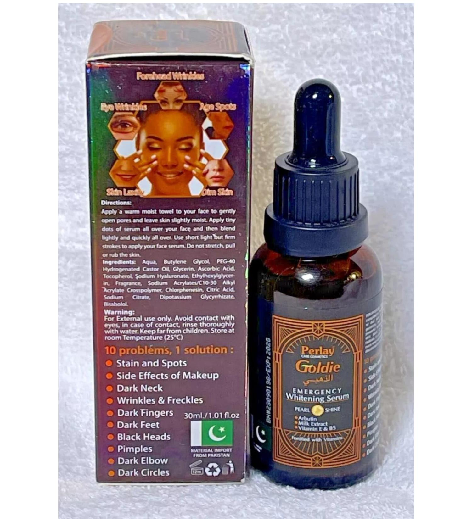 BRIGHTENING Serum range Goldie Perley Brightening facial serum for imperfections and blemishes serum 30 ml - Buy Online on GoSupps.com