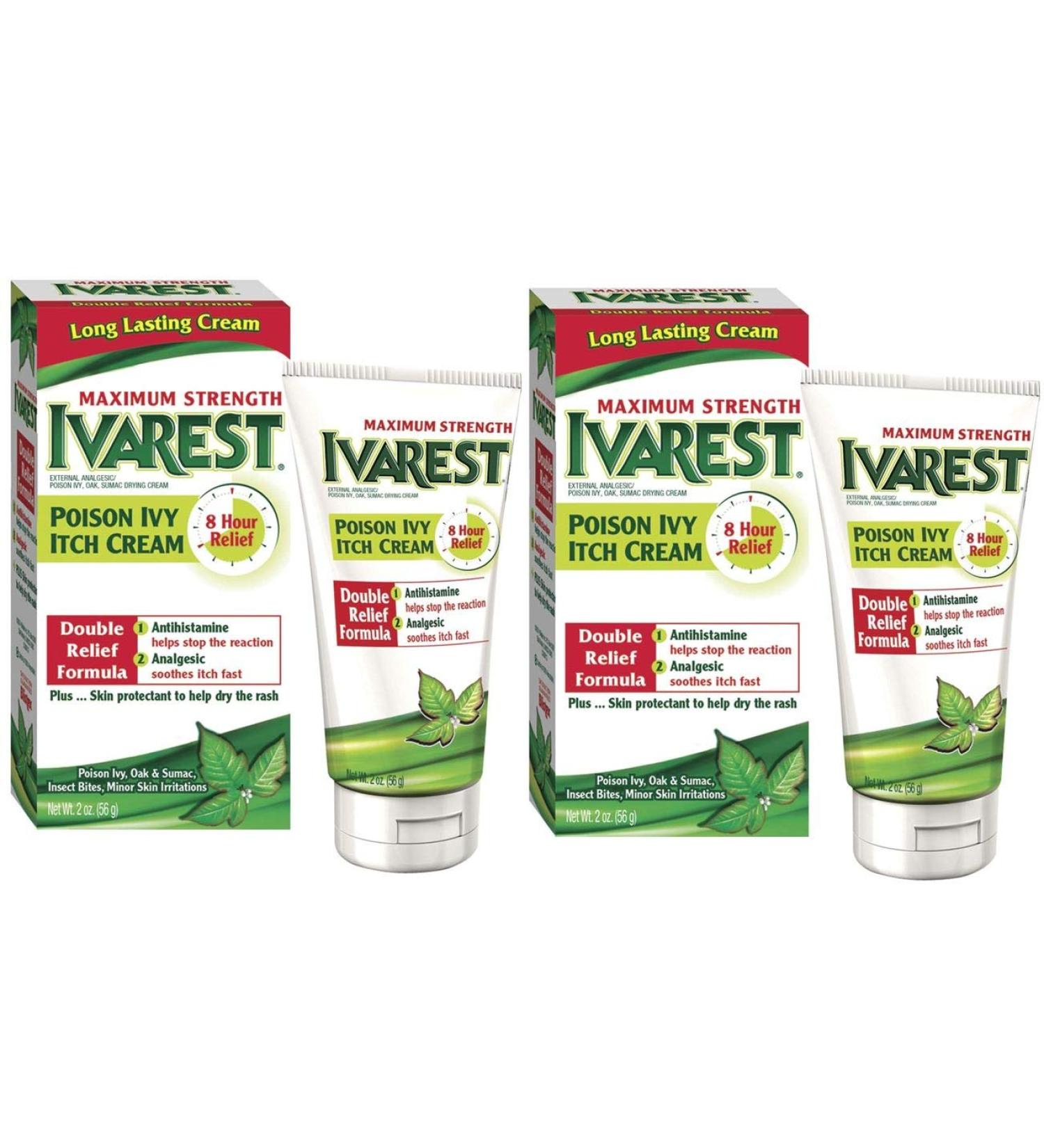 Ivarest Anti-Itch Cream Maximum Strength Medicated 2-Pack (4 Ounce) 2 Count (Pack of 1)