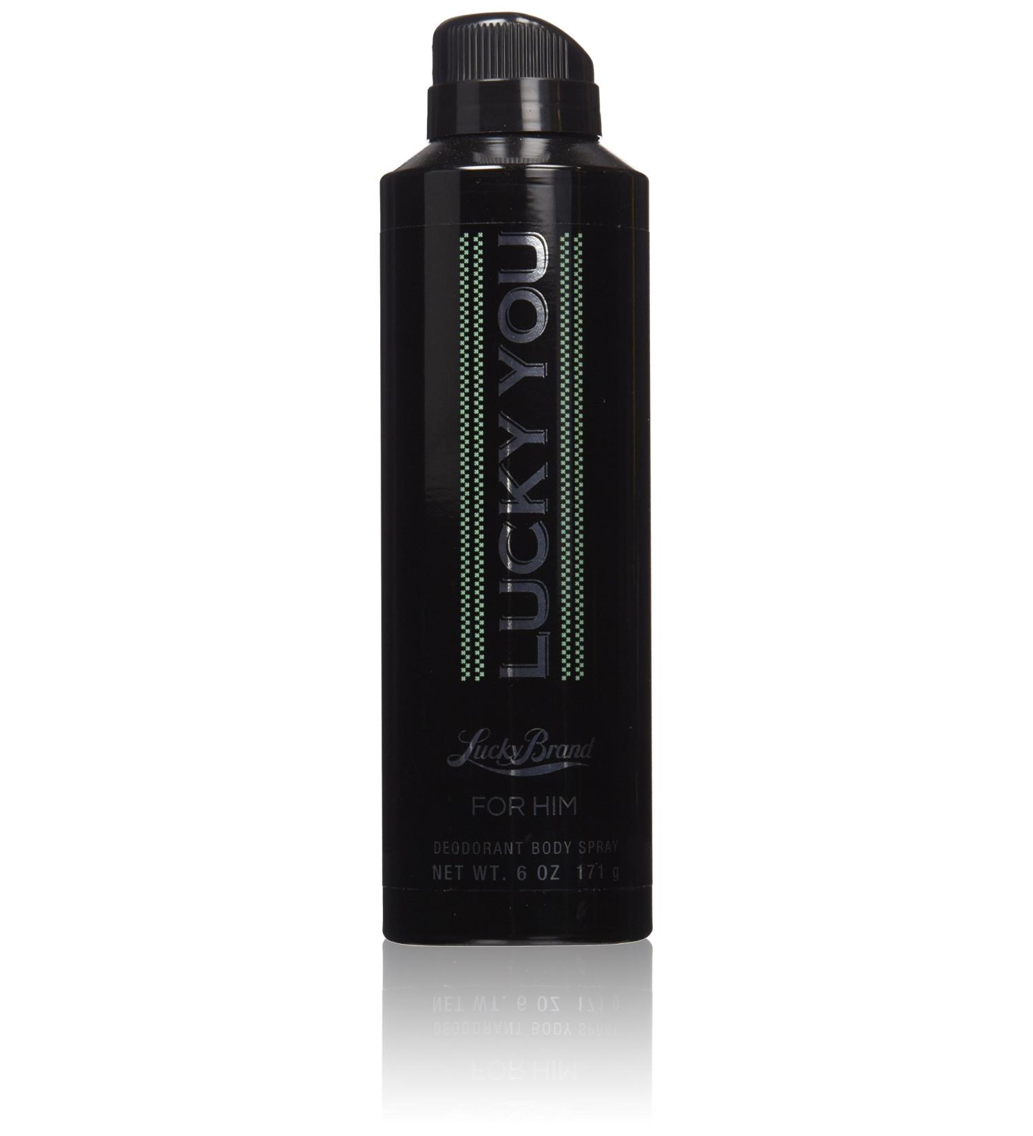 Men's Cologne Fragrance Spray by Lucky You  Day or Night Casual Scent with Bamboo Stem Fragrance Notes  6 Fl Oz 6 Ounce (Pack of 1) Deodorant Body Spray