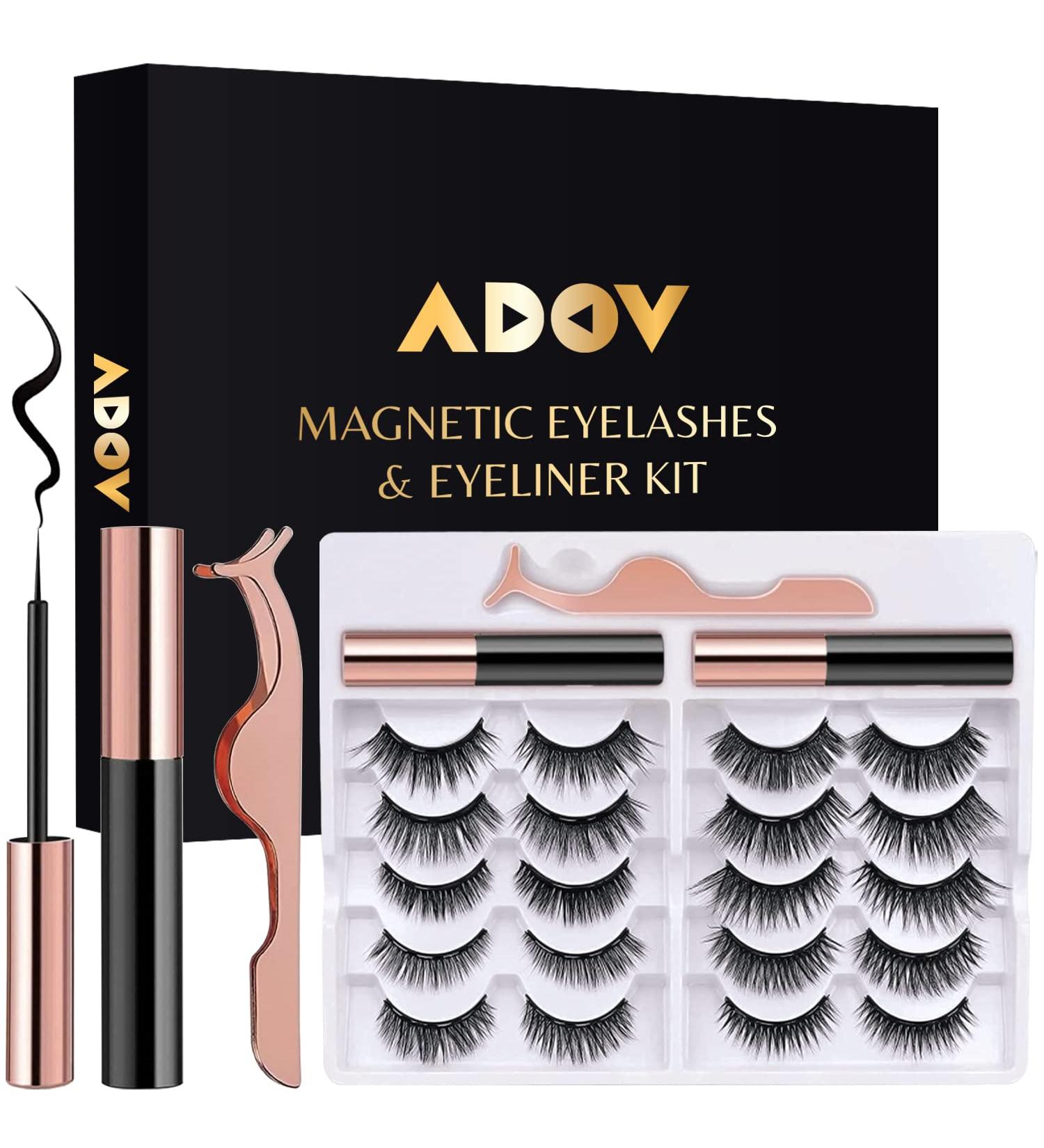 10 Pairs Magnetic Eyelashes & 2 Tubes of Eyeliner Kit - Waterproof & Reusable False Lashes - Easy to Apply & Long Lasting - No Glue Needed - Natural Look - With Applicator - Buy Online on GoSupps.com