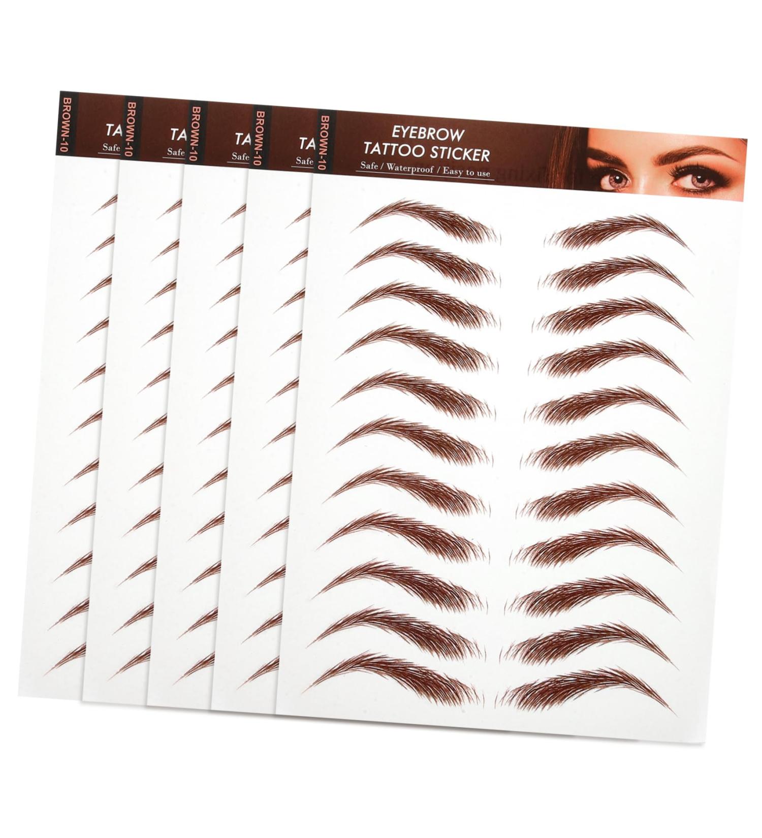 Outanaya 5 Sheets Eyebrow Stickers Eyebrows Makeup Sticker Authentic Eyebrow Makeup Eyebrow Fake Eyebrows - Buy Online on GoSupps.com