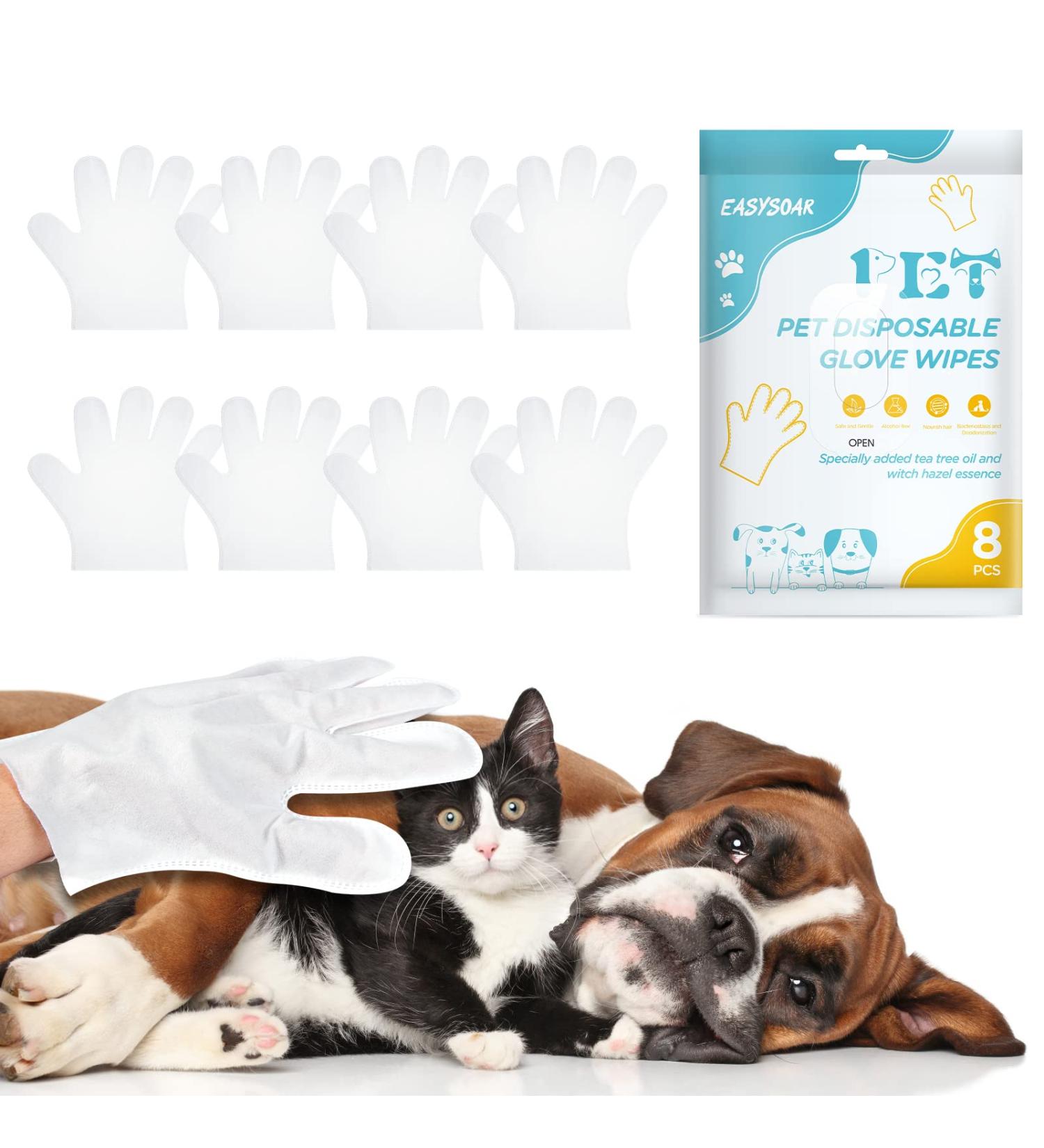 EASYSOAR Pet Grooming Wipes for Dogs & Cats - Disposable, Deodorizing, Hypoallergenic - No Rinse Puppy Grooming Wipes - Buy Online on GoSupps.com