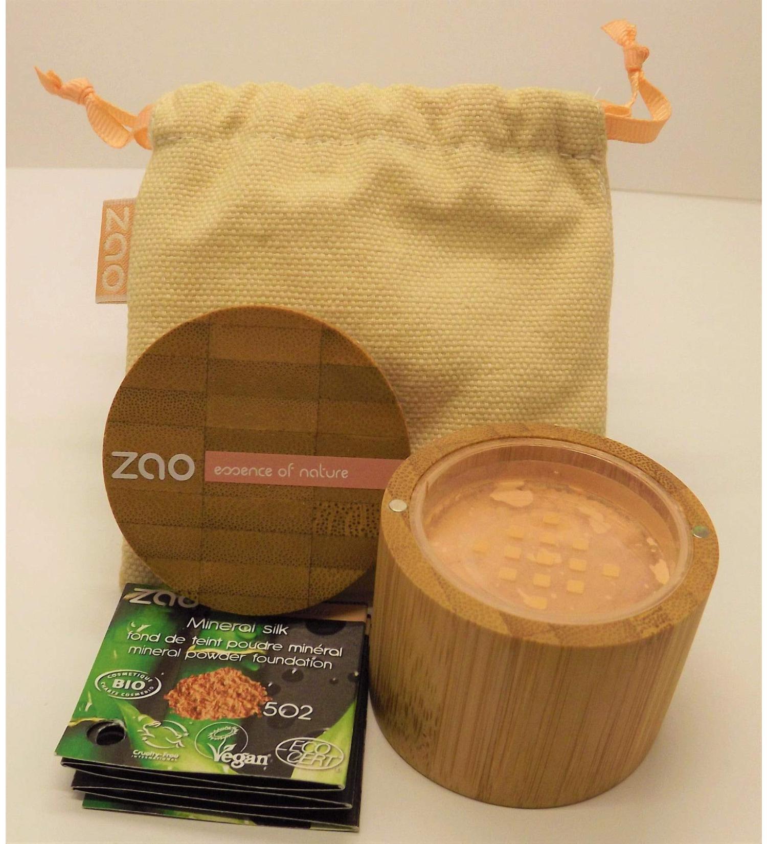 Zao Bamboo Mineral Silk Powder No. 502 - Pinkish Beige - 13.5g | Eco-Friendly Makeup | International Shipping - Buy Online on GoSupps.com