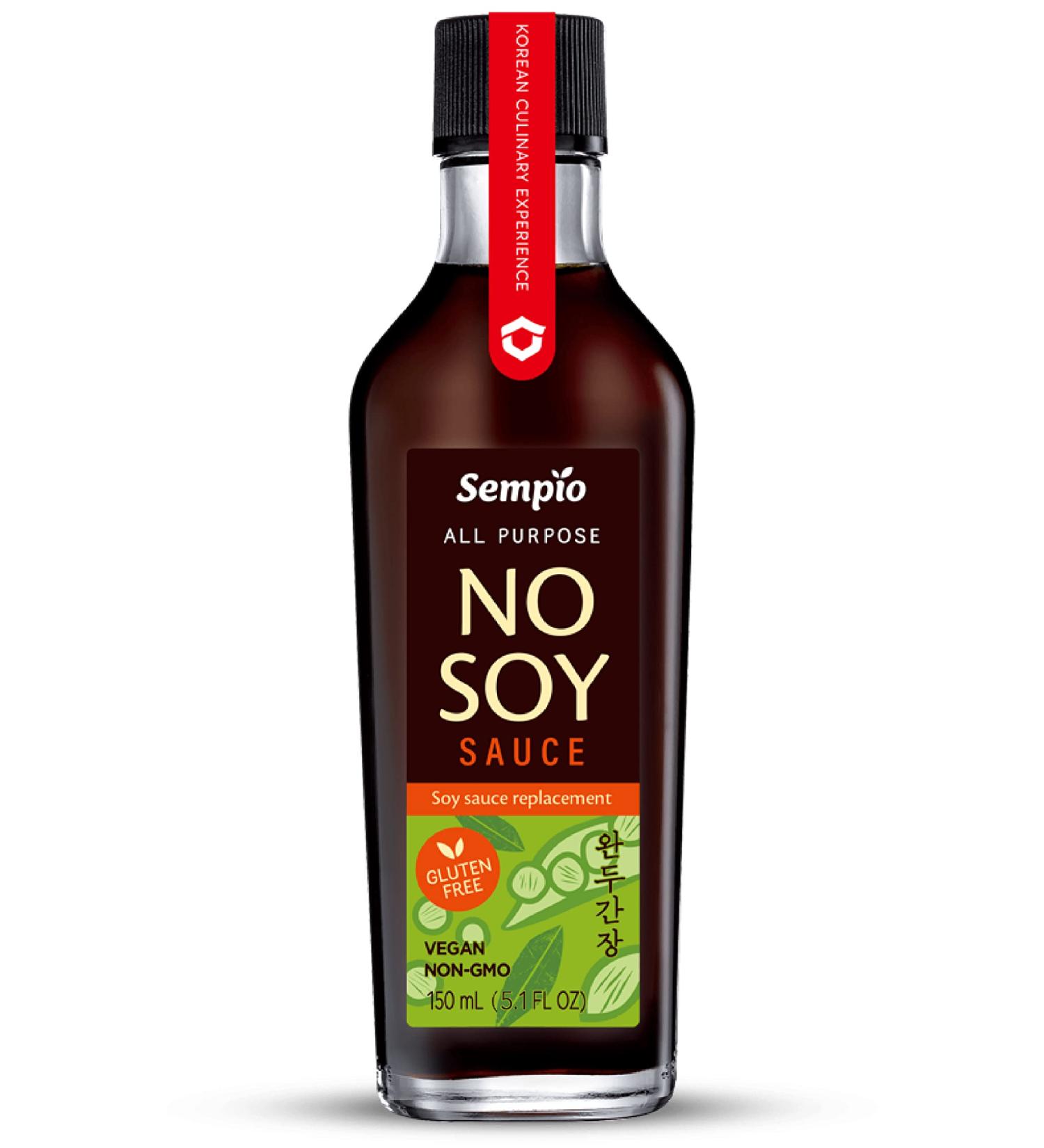 SEMPIO No-Soy Sauce (150ml) - Gluten-Free & Vegan All-Purpose Seasoning | Pea-Based Soy Sauce Alternative - Buy Online on GoSupps.com