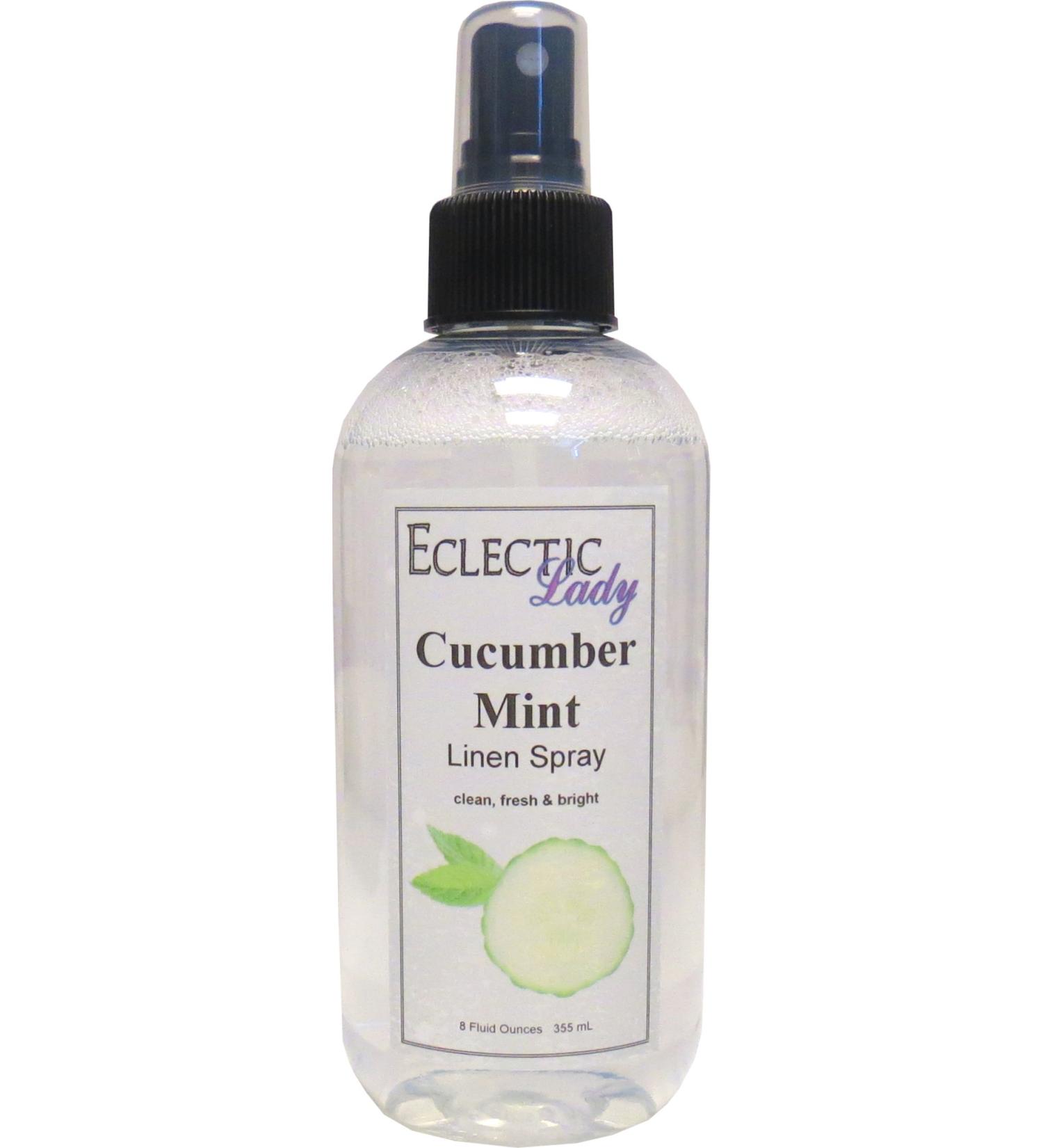 Cucumber Mint Linen Spray 8 ounces - Eclectic Lady Sheet and Linen Spray - No Artificial Colors Parabens or Preservatives - Long-Lasting Scent for Bed Fabric & Pillow 8 Fluid Ounces - Buy Online on GoSupps.com