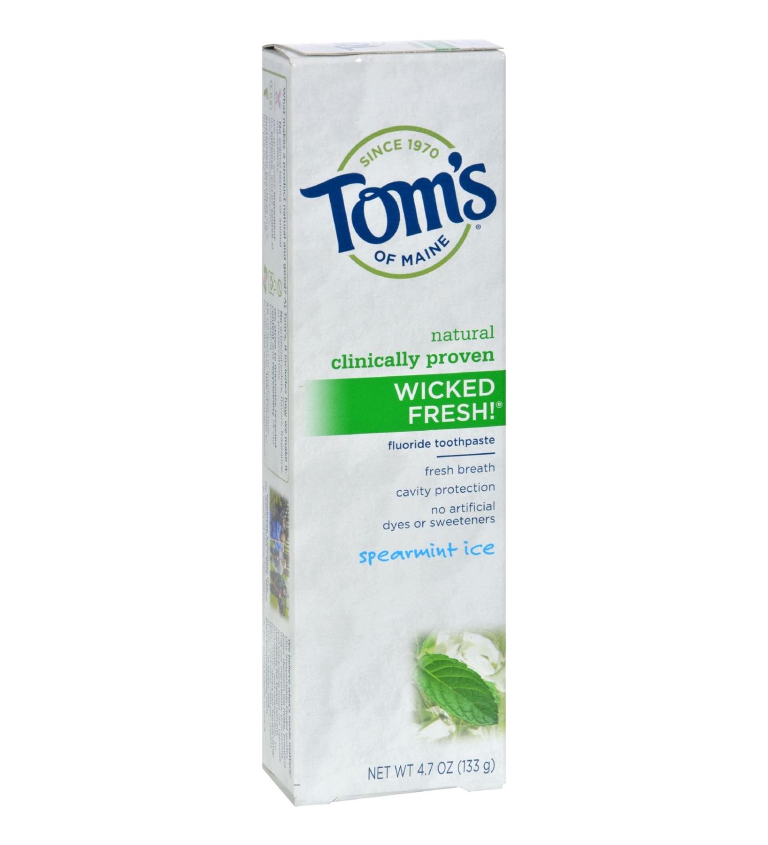 Buy Tom's of Maine Wicked Fresh! Spearmint Ice Toothpaste - 4.7 oz 6 Count | International Shipping Available - Buy Online on GoSupps.com