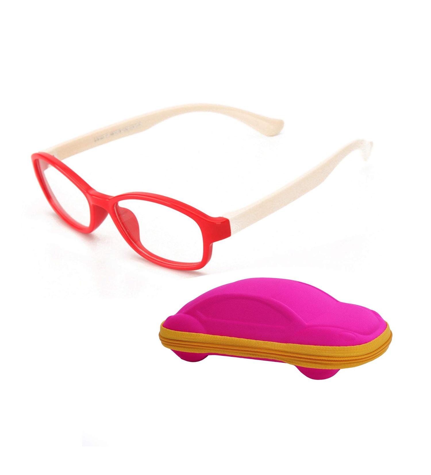 Children's Glasses Frames for Ages 5-12 | Clear Lens Stylish Red & Pink Cases Available - Buy Online on GoSupps.com