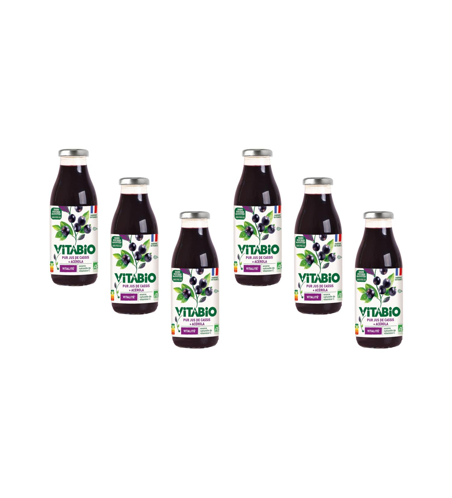 Vitabio - 100% Pur Jus - Cassis 50 cl - ORGANIC - Lot of 6 - Buy Online on GoSupps.com