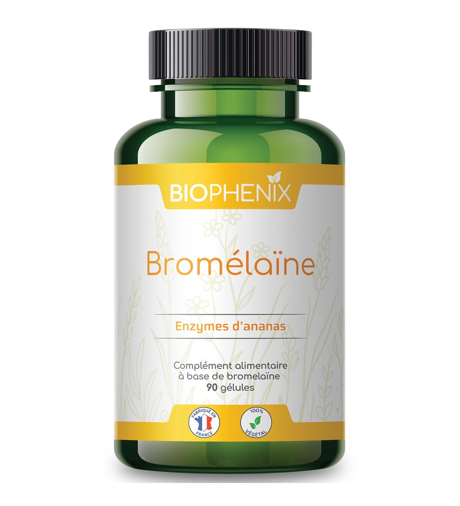 Brom la ne 90 G lules - Compl ment alimentaire 100% naturel - Enzymes d'Ananas - Digestion - Confort Gastro-intestinal - Circulation et Jambes L g res - Contr le du Poids - Buy Online on GoSupps.com