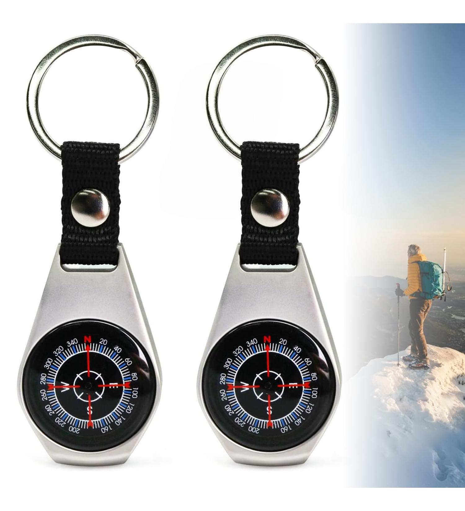 Portable Vintage Waterproof Pocket Compass | Mini Key Trailer Navigation Tool for Outdoor Adventures - Buy Online on GoSupps.com