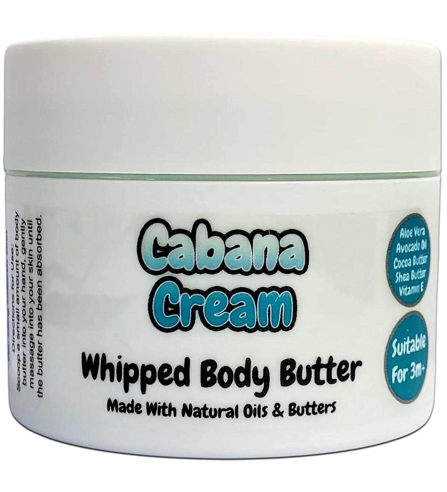 Cabana Cream Whipped Body Butter - 150g - Natural Oils and Butters - Calm & Relaxing Scent - Vegan Friendly - Puddle of Wax - Made in the UK - Buy Online on GoSupps.com