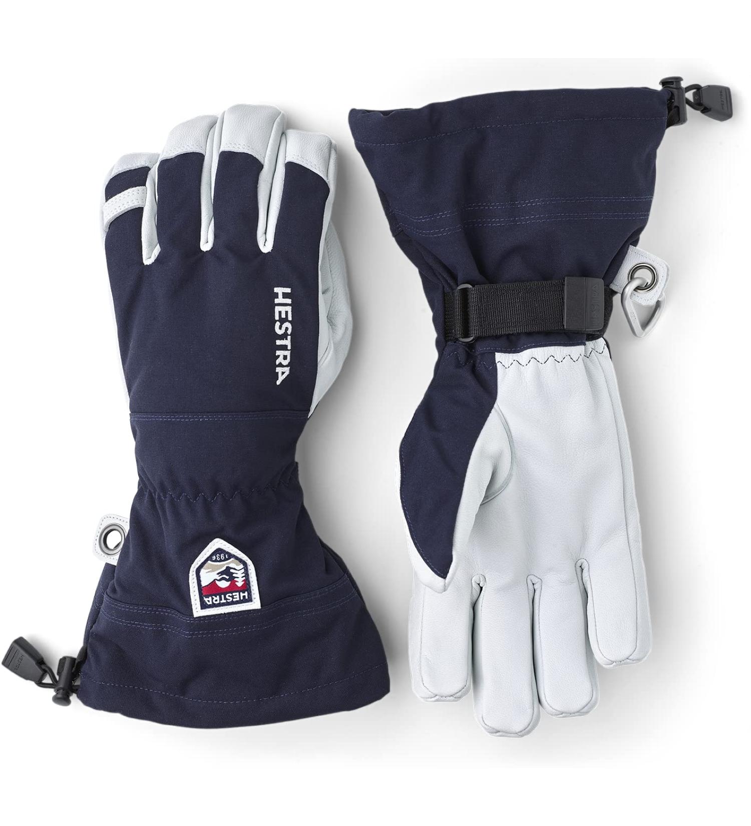 Hestra Army Leather Ski Gloves Cuff - Premium Blue Skiing Gear | International Shipping - Buy Online on GoSupps.com