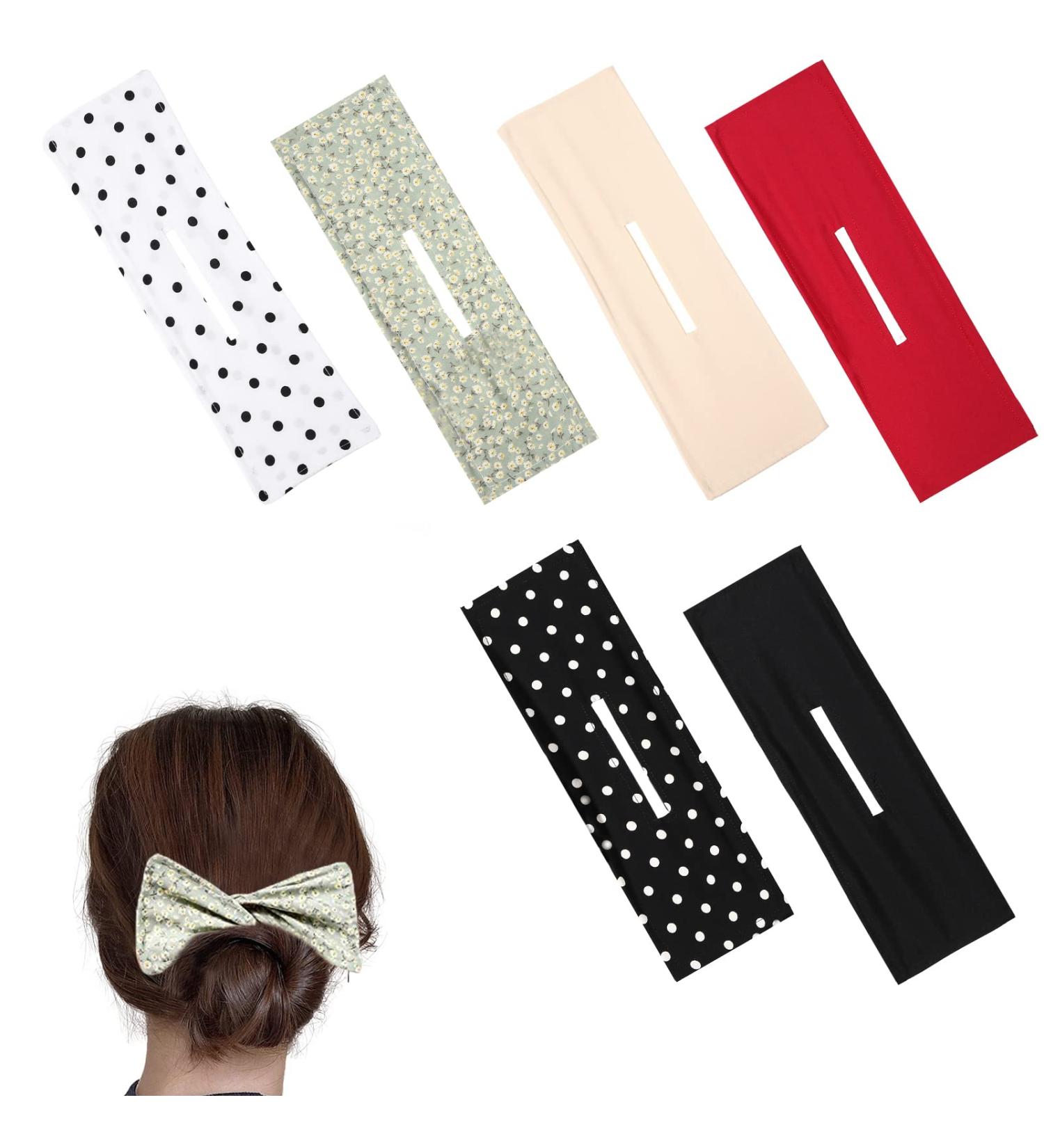 6 Pcs Deft Bun Maker Hair Accessories for Women - Multi-color Cloth Hair Clip - Flexible & Reusable Fashion Hairbands - Buy Online on GoSupps.com