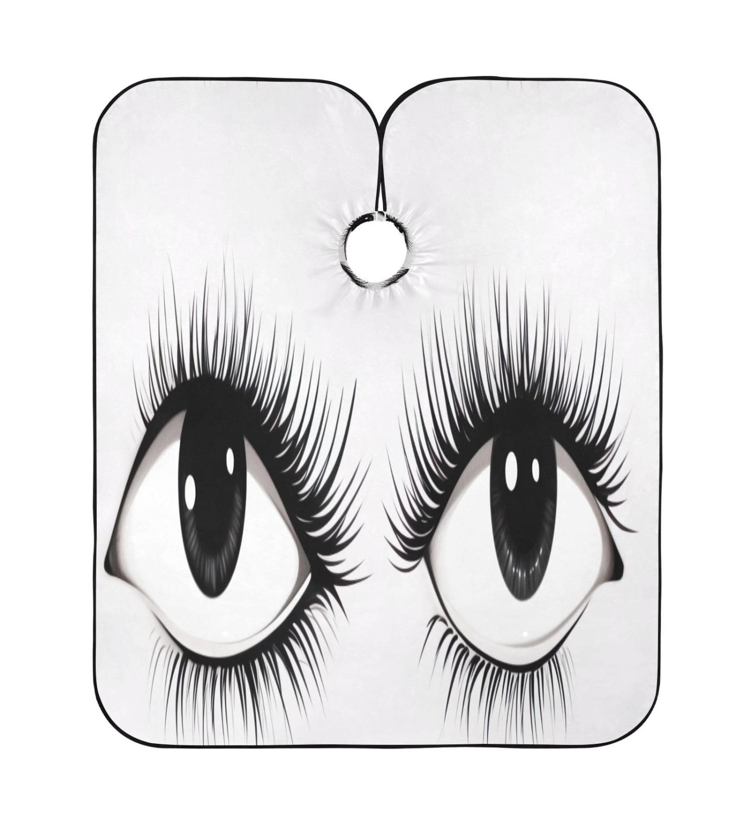 Kigai Cute Eyes Barber Cape - Waterproof Hair Cutting Cape for Men & Women | Professional Hairdressing with Adjustable Snap Closure - Buy Online on GoSupps.com