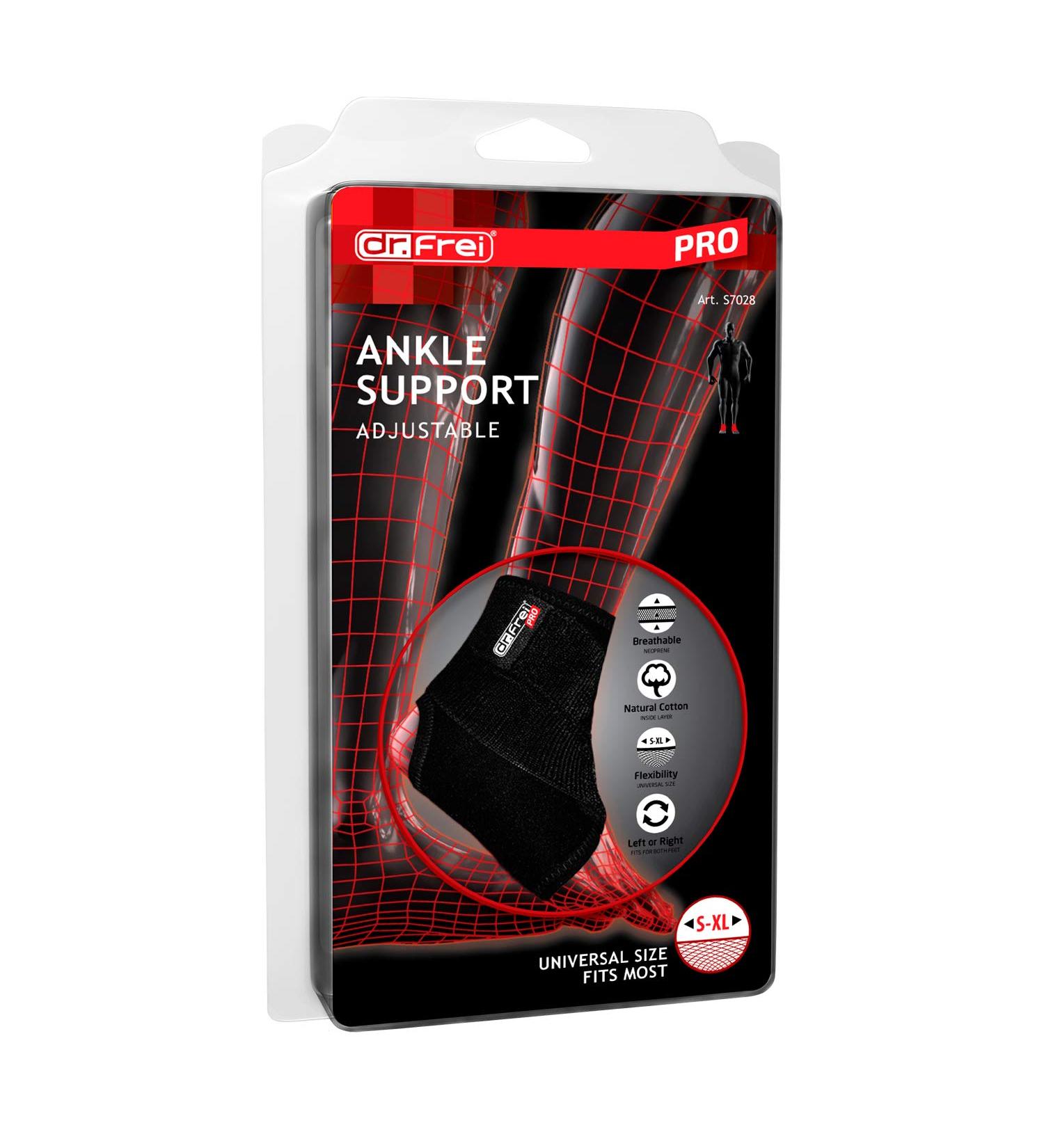 Universal Adjustable Medical/Sports Ankle Support - Black Made in EU | International Shipping Available - Buy Online on GoSupps.com