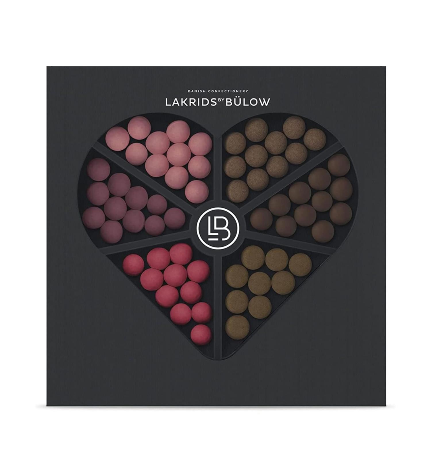 Lakrids by B low Love Selection Box - 450g Danish Gourmet Lakritz Praline Gift | Premium Heart Gift Box - Buy Online on GoSupps.com