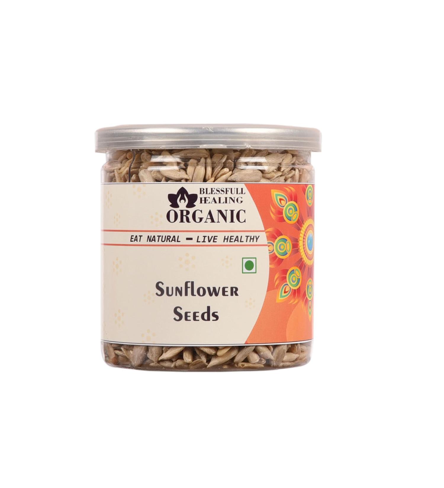 Blessfull Healing Organic Sunflower Seeds 300 Gram Airtight Container (Packing May Vary) - Buy Online on GoSupps.com