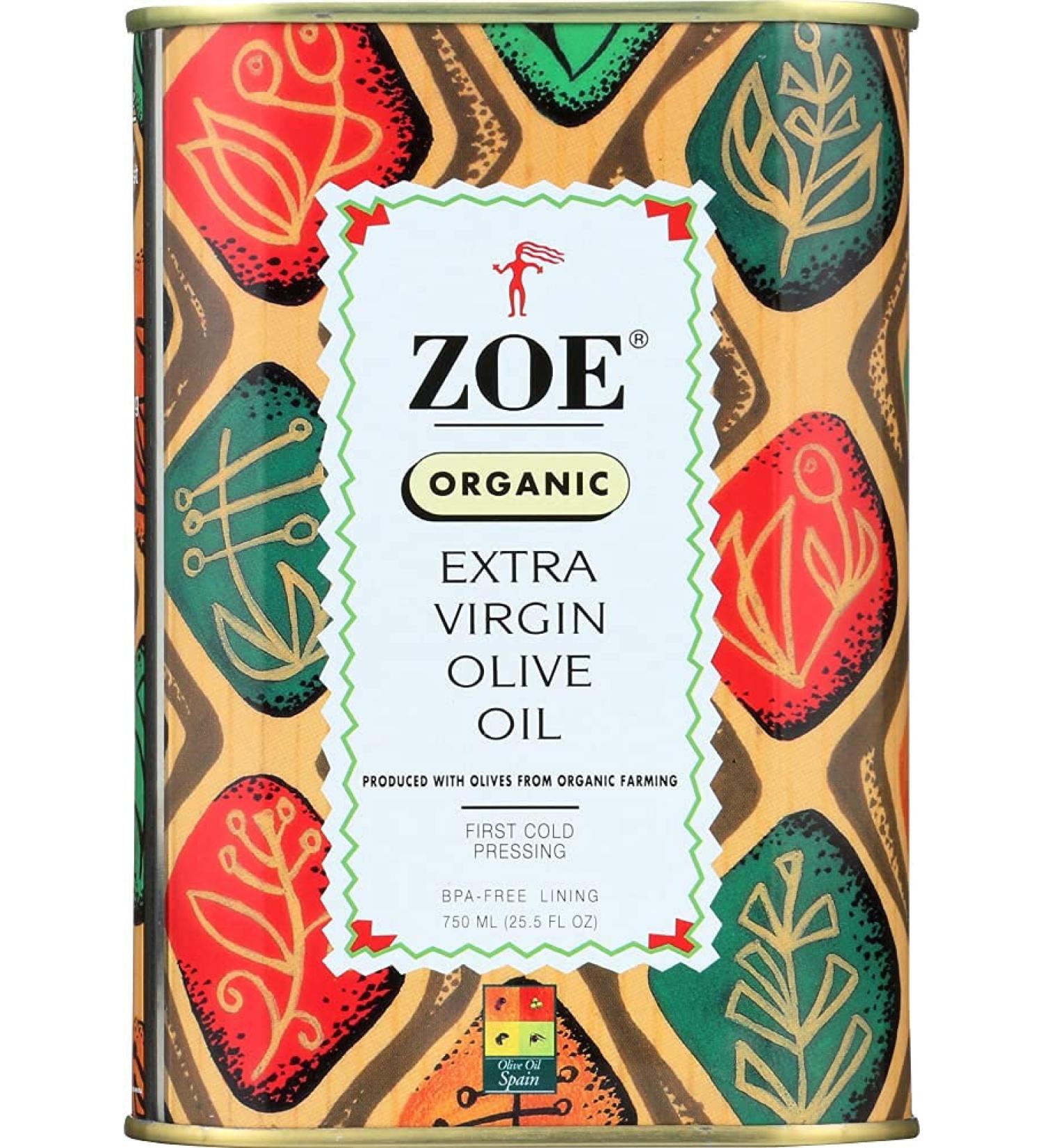 Zoe Organic Extra Virgin Olive Oil - 25.5 Oz | Pure, Cold-Pressed & Sustainable - Buy Online on GoSupps.com