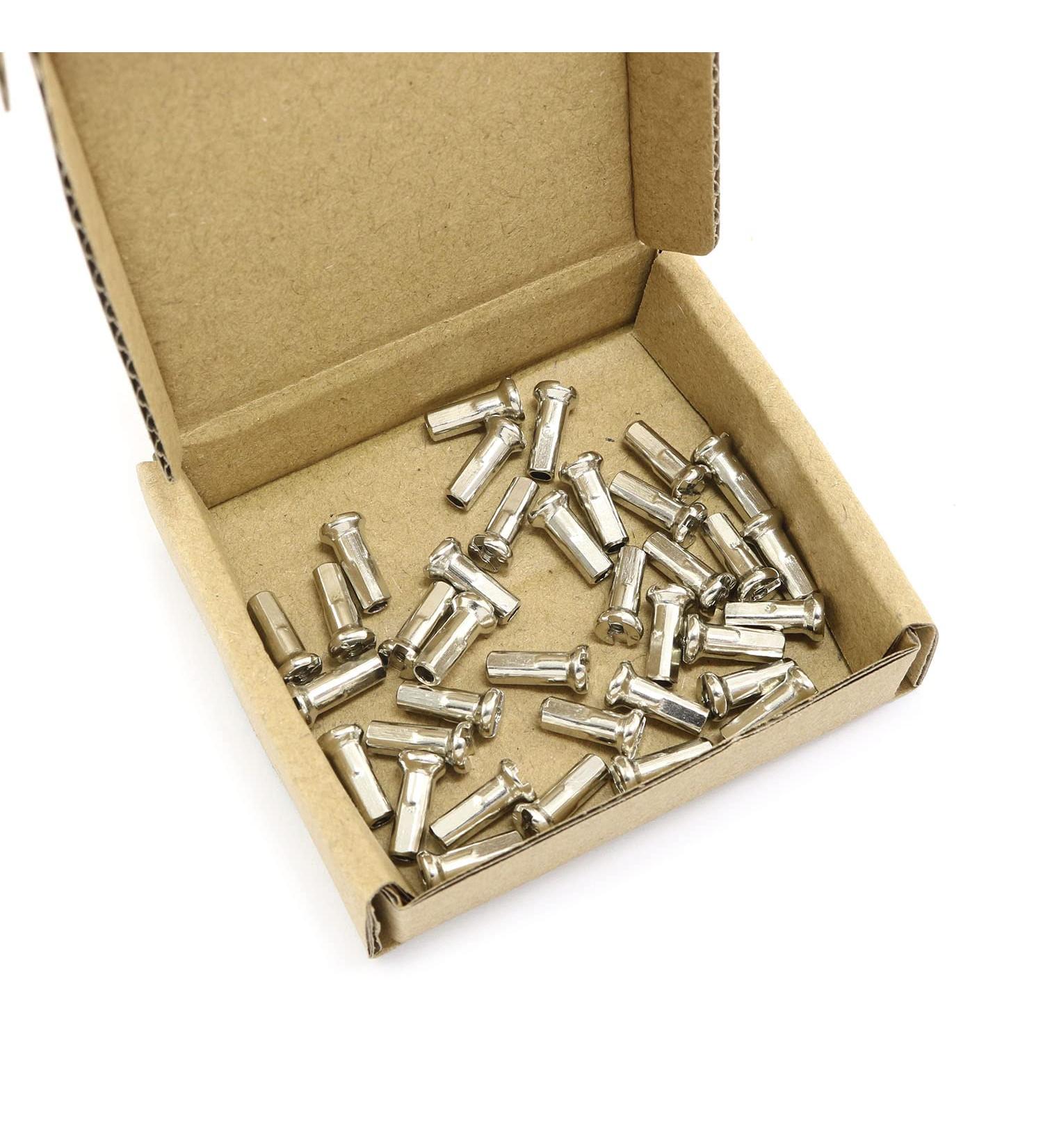 Pro Bamboo Kitchen 36pcs 12mm Silver Spoke Nipples for Mountain Bike | Wheel Spoke Cap for 14G Bicycles - Buy Online on GoSupps.com