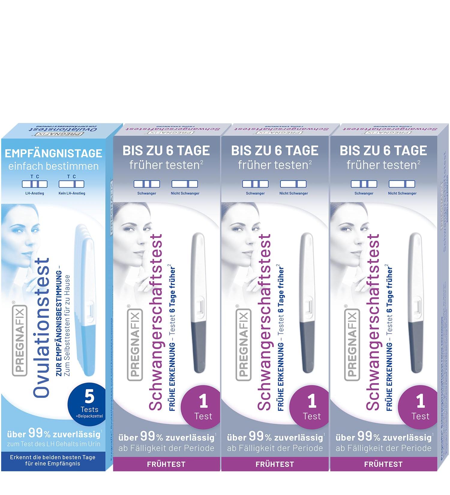 Pregnafix Ovulation & Pre-Pregnancy Test Kit 5 Ovulation Strips + 3 Tests Quick Results Accurate & Easy to Use 6 Days Early Detection - International Shipping Available! - Buy Online on GoSupps.com