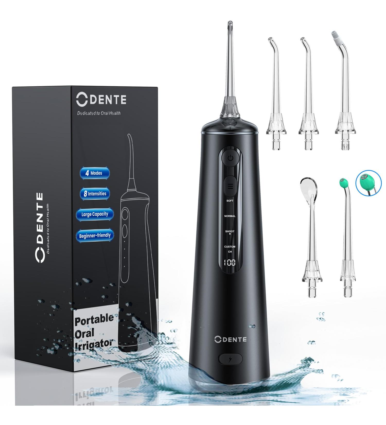 Water Dental Flosser - Portable Oral Irrigator with Micro-Bubbles Tech 4 Modes 8 Intensities Rechargeable IPX7 Waterproof - Perfect for Travel - Buy Online on GoSupps.com