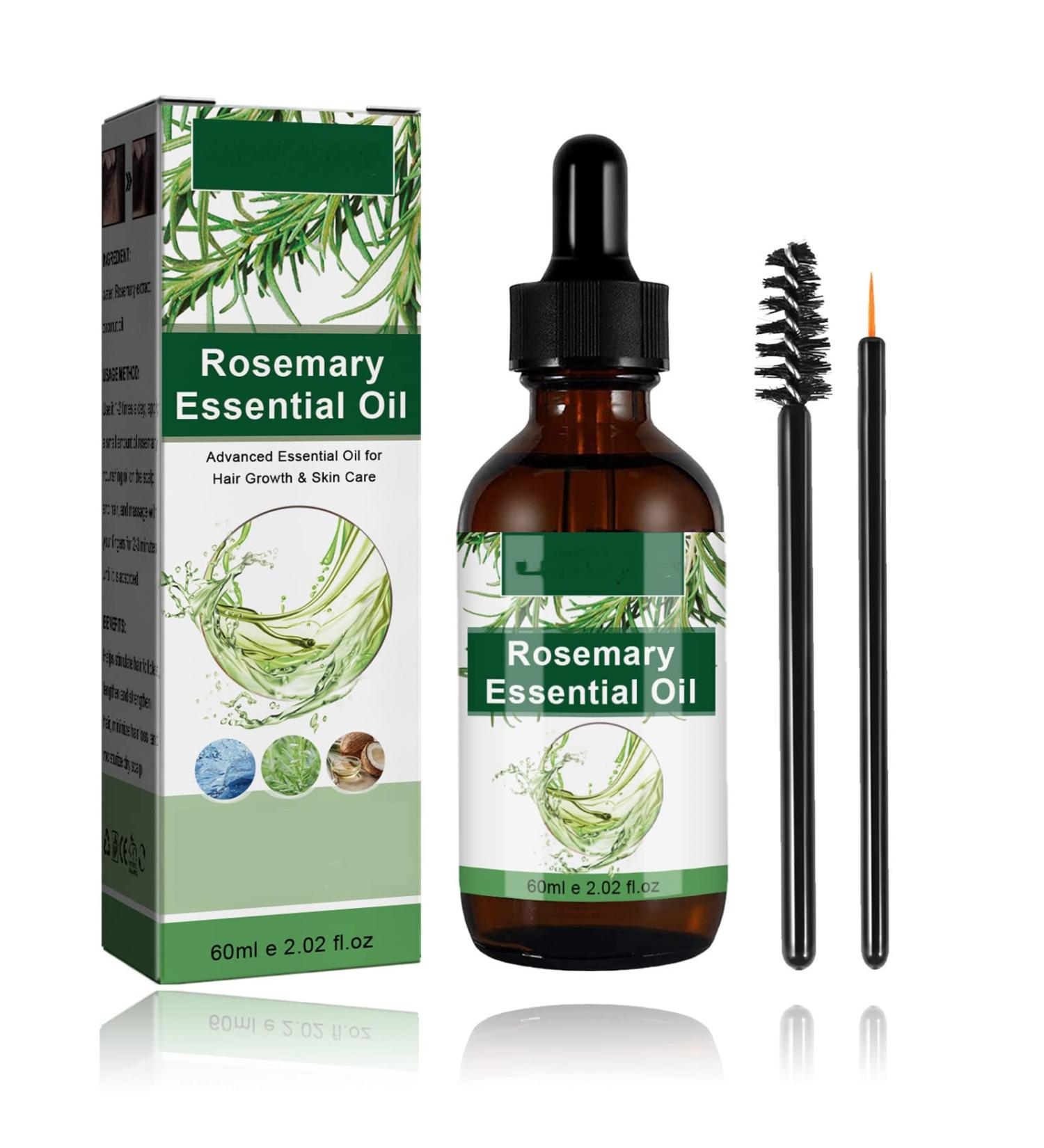Rosemary Oil for Hair Growth Rosemary Hair Oil Rosemary Essential Oil for Hair Growth Wild Growth Hair Oil Improve Hair Loss and Nourishes Rosemary Scalp Oil for Women (60ML+2brush) - Buy Online on GoSupps.com