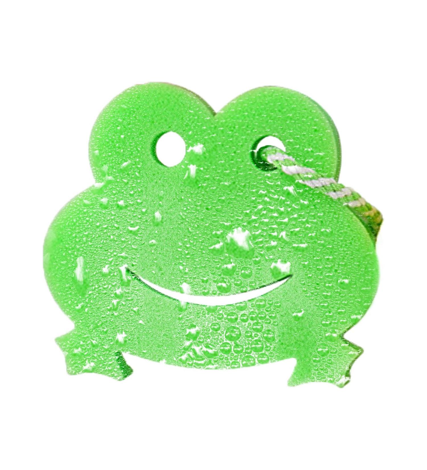 Animal Shape Bath Sponge Deep Cleansing Bath Scrubber Cartoon Bath Sponge Body Cleansing Sponge Bathing Sponge for Kids Animal Design Scrubber Body Scrubber Sponge Frog - Buy Online on GoSupps.com