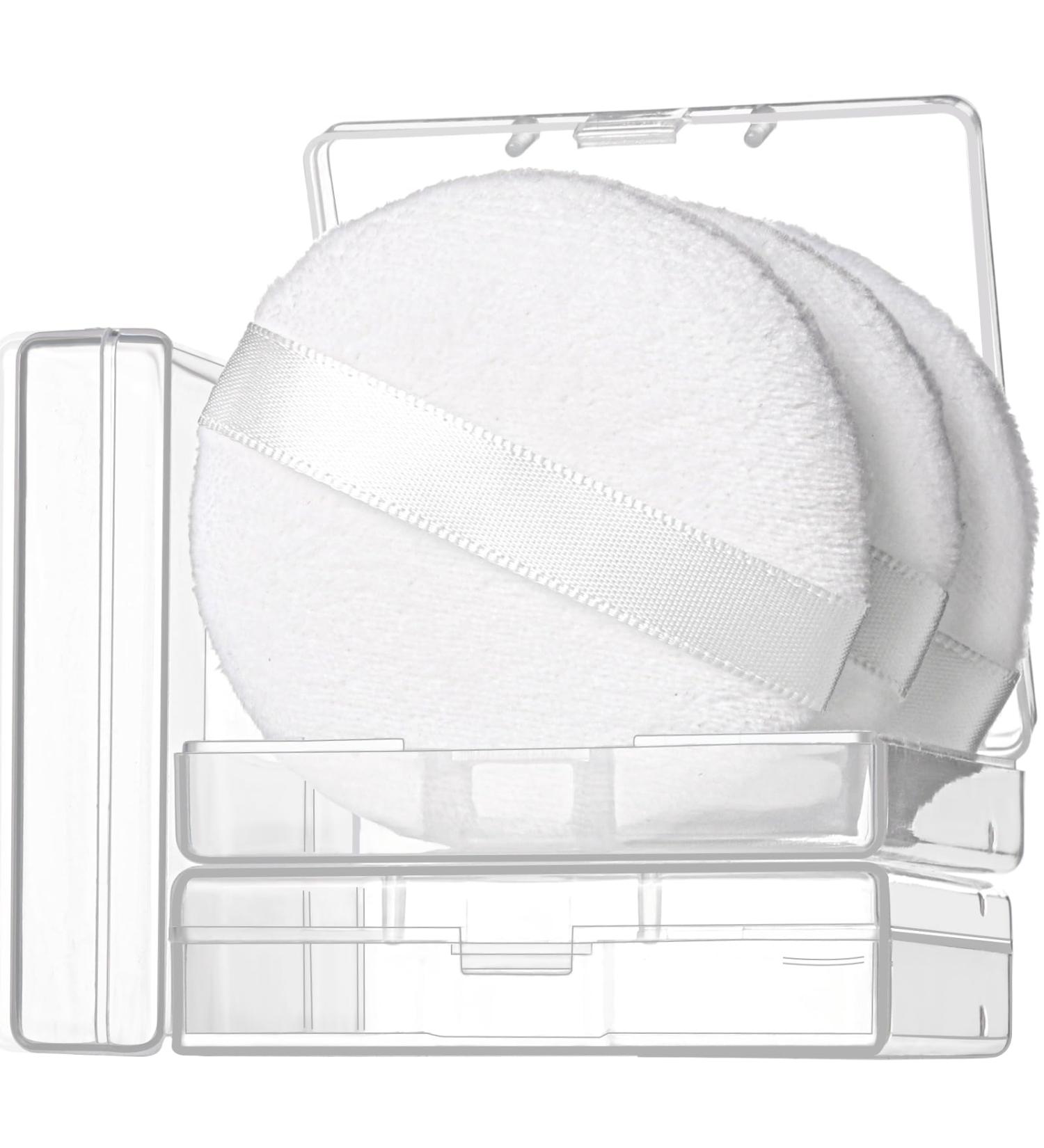 Teenitor 3pcs Powder Puff Set | Soft Makeup Applicator for Face & Setting Powder | 2.36 Inch Powder Puffs for Loose & Pressed Powder | Includes Cases - Buy Online on GoSupps.com