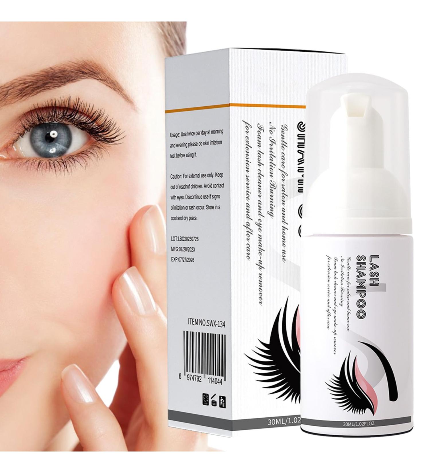  bellv Eyelash Shampoo - Gentle Shampoo for Eyelash Extensions 30ml - Non-irritating foaming eyelid cleanser for extensions and natural eyelashes perfect for professional use in Bellv - Buy Online on GoSupps.com