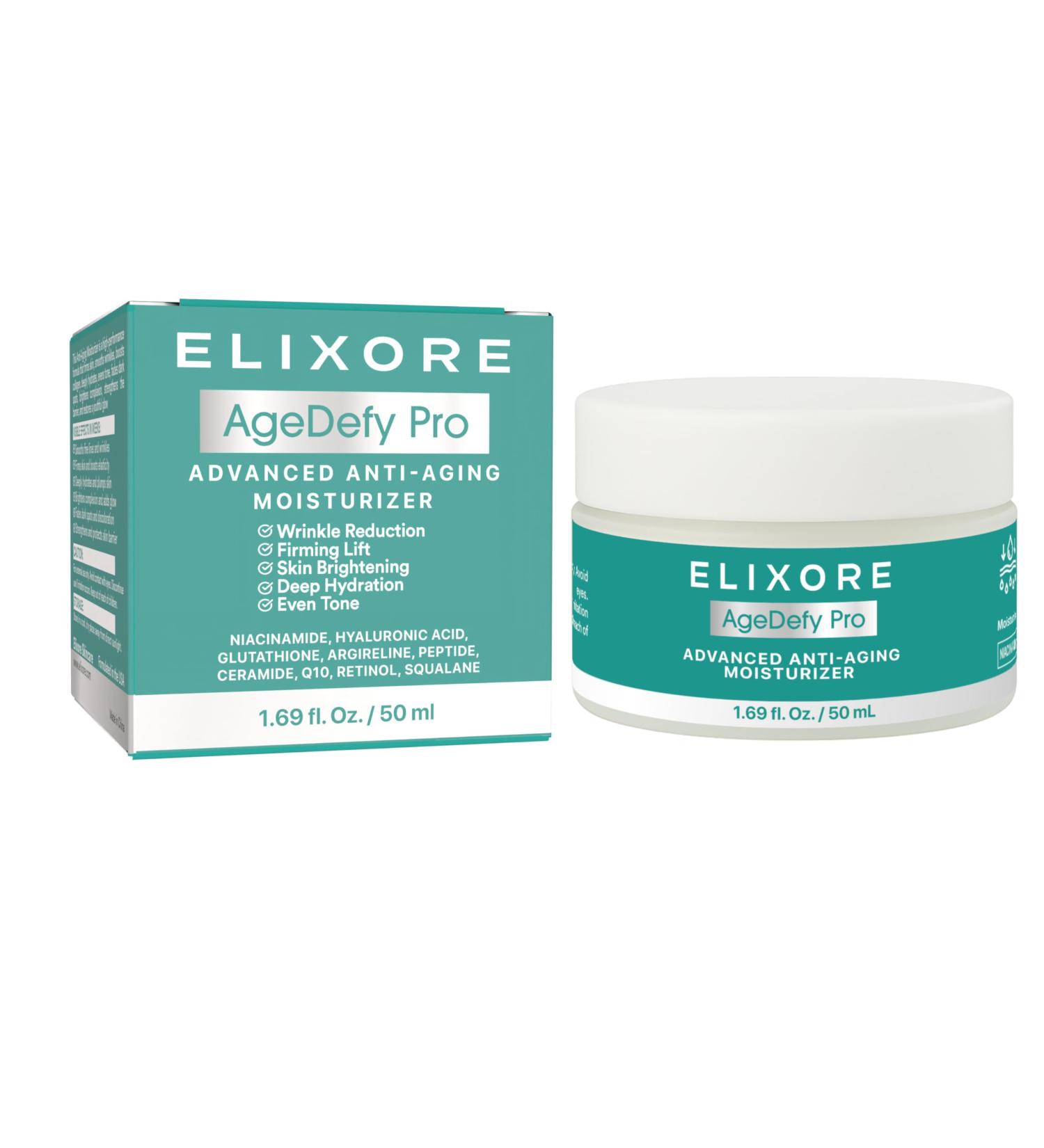ELIXORE Peptide & Ceramide Face Cream Anti-Aging Moisturizer for Women with Niacinamide & Squalane Reduces Fine Lines, Boosts Radiance & Deeply Hydrates Non-Greasy & Vegan (50ml) - Buy Online on GoSupps.com