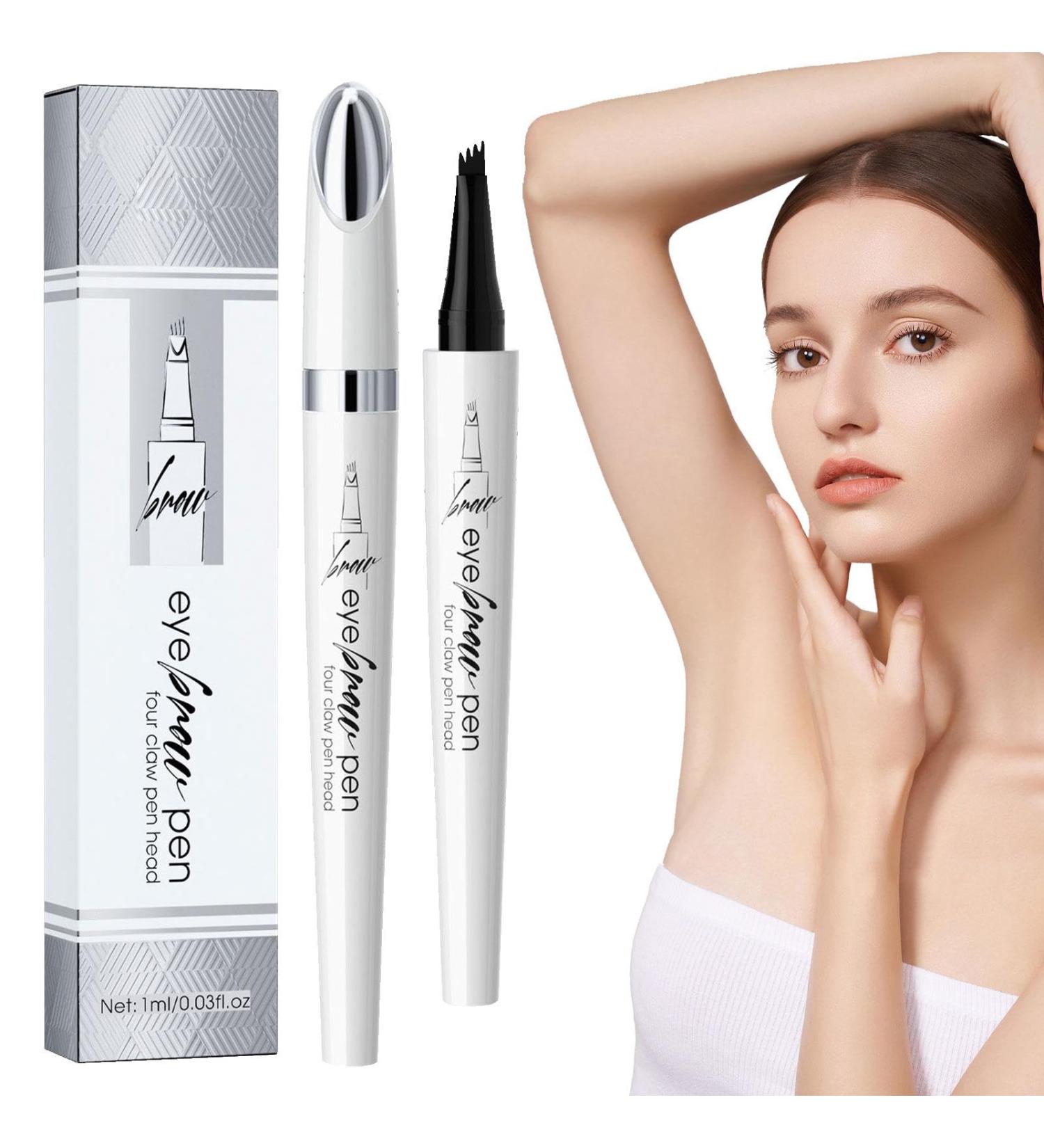 Waterproof Eyebrow Eyebrow Pencil Eyebrows With 4 Micro-Fork Tip Long-lasting Waterproof Eyebrow And Smudgeproof Brow Eyebrow Contouring Micro-Fork Tip Applicator For Women Makeup Black - Buy Online on GoSupps.com