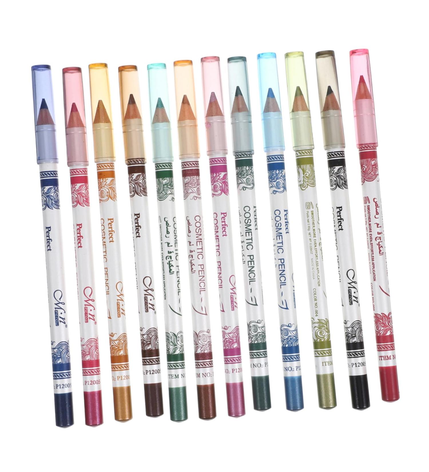 FRCOLOR 24 Pcs Eyeliner Pencil Lip Liner Jaw Trainer Colored Eye Liner Pencils Set Liquid Eyeliner Mousse 1 count (Pack of 1) Colorfulx2pcs - Buy Online on GoSupps.com