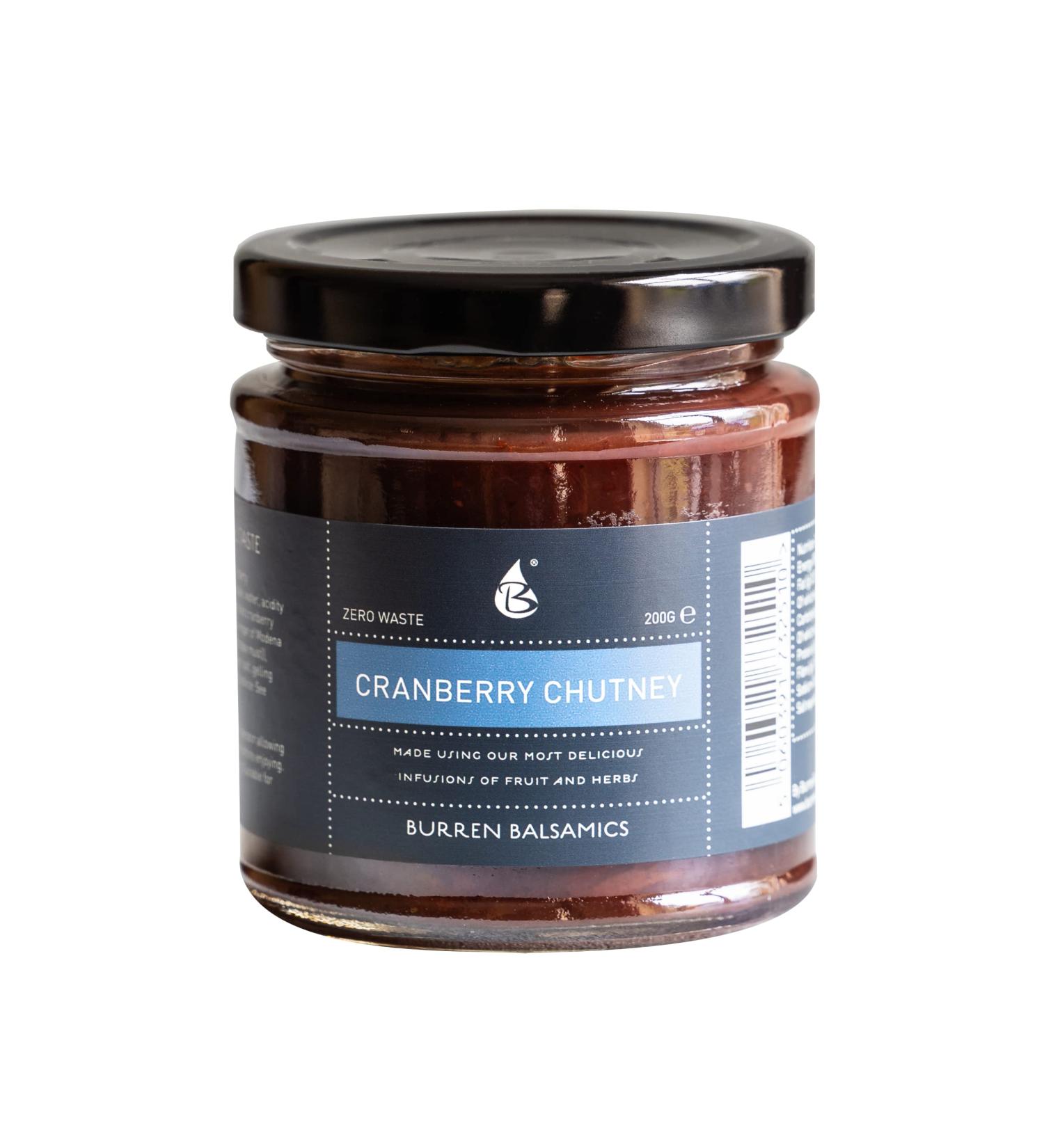 Burren Balsamics Cranberry Chutney 200g - Handmade Gourmet Condiment - Buy Online on GoSupps.com
