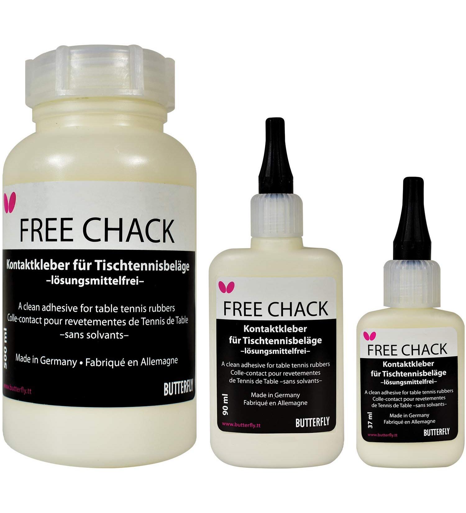 Butterfly Free Chack Table Tennis Racket Glue 90ml - Easy Paddle Assembly with Sponges and Application Clip - Buy Online on GoSupps.com