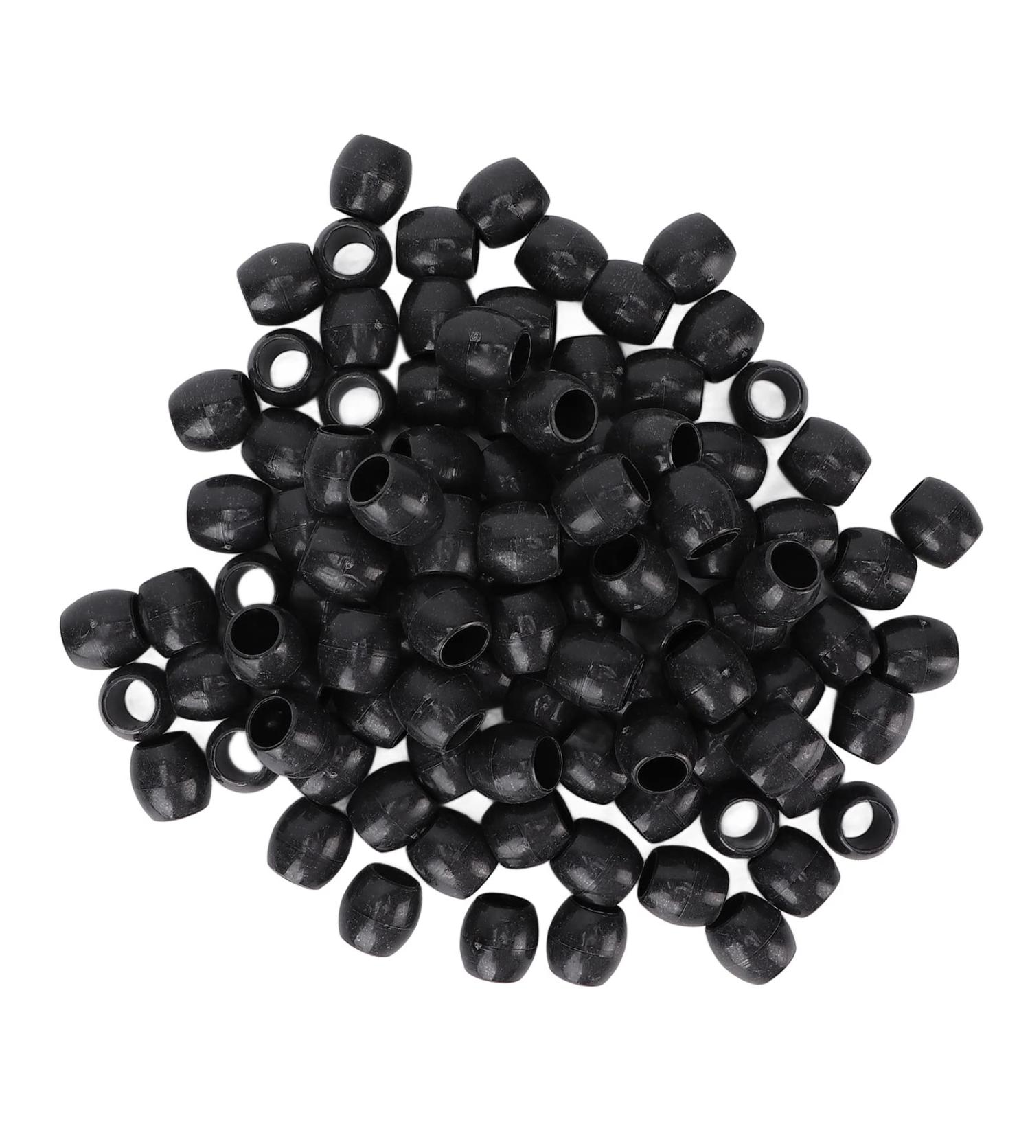 ANGGREK 100 Pieces Black Hair Braiding Beads - Premium Dreadlocks & DIY Hair Accessories - Buy Online on GoSupps.com