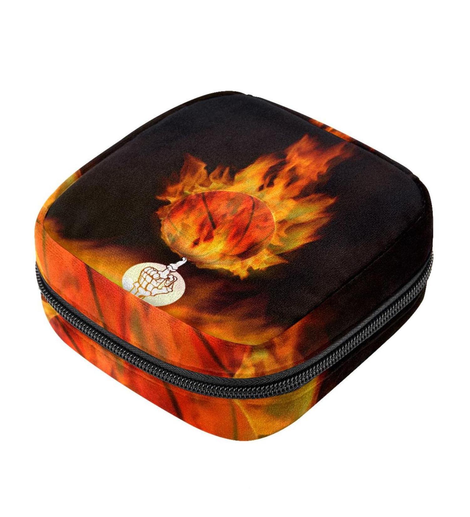 Skull Finger Basketball Sanitary Napkin Storage Bags for Women & Teens - Durable Menstrual Cup Pockets - Buy Online on GoSupps.com