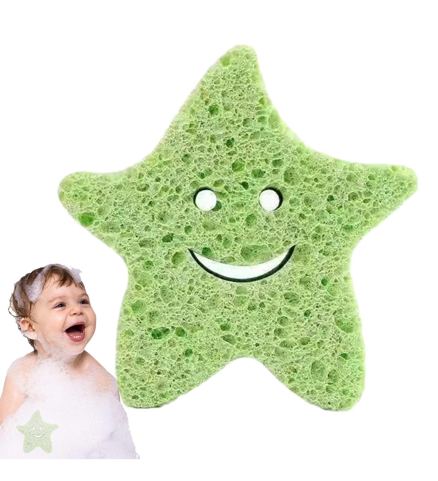 Bath Sponge For Bath Sponge for | Soft Wood Pulp Bath Sponges Cute Shower Brush Dead Skin Remover Bath Sponge Bath Supplies for Deep Cleaning Green - Buy Online on GoSupps.com
