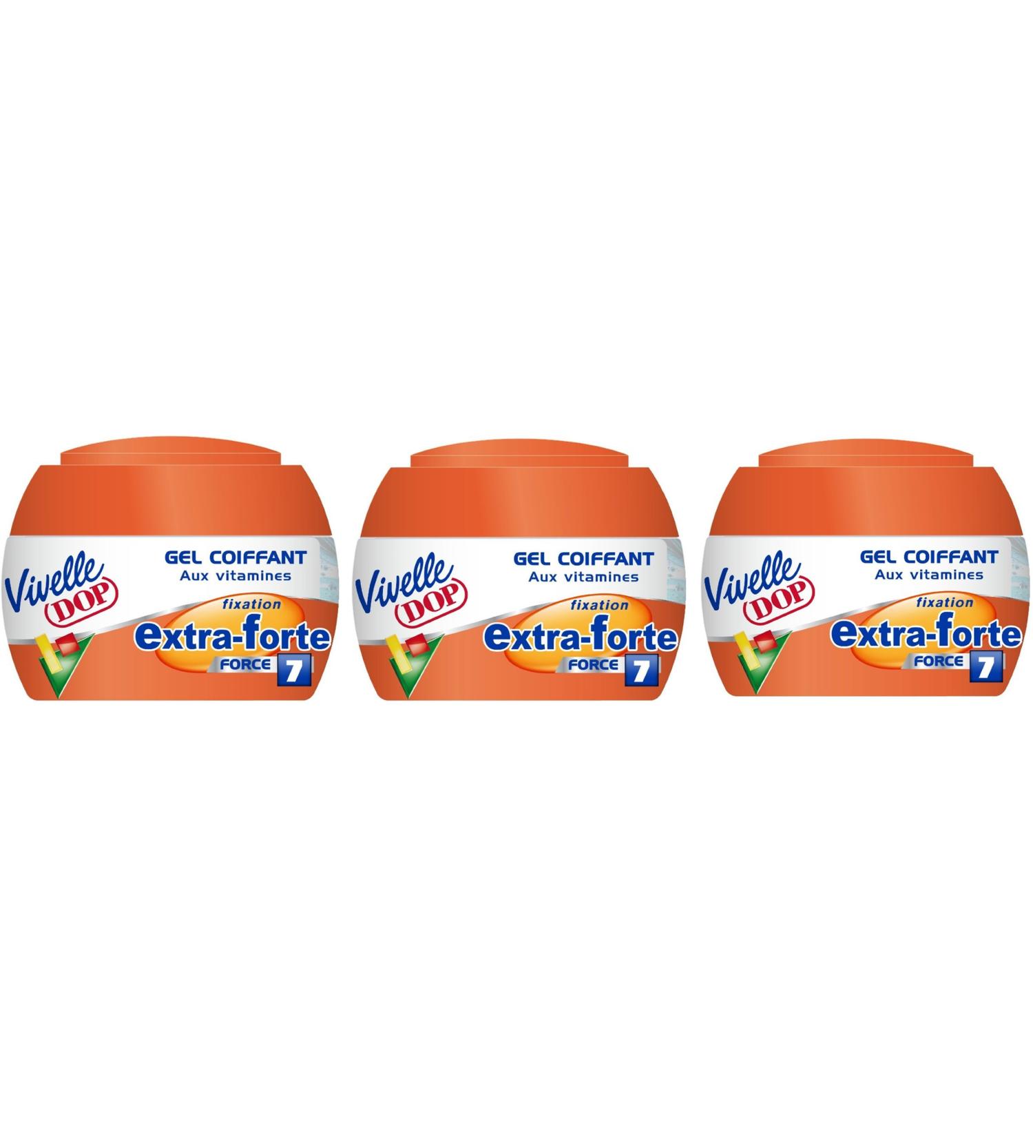 VIVELLE DOP - Extra Strong Hold Vitamin Styling Gel Force 7 For Men - 150 ml - Pack of 3 - Buy Online on GoSupps.com