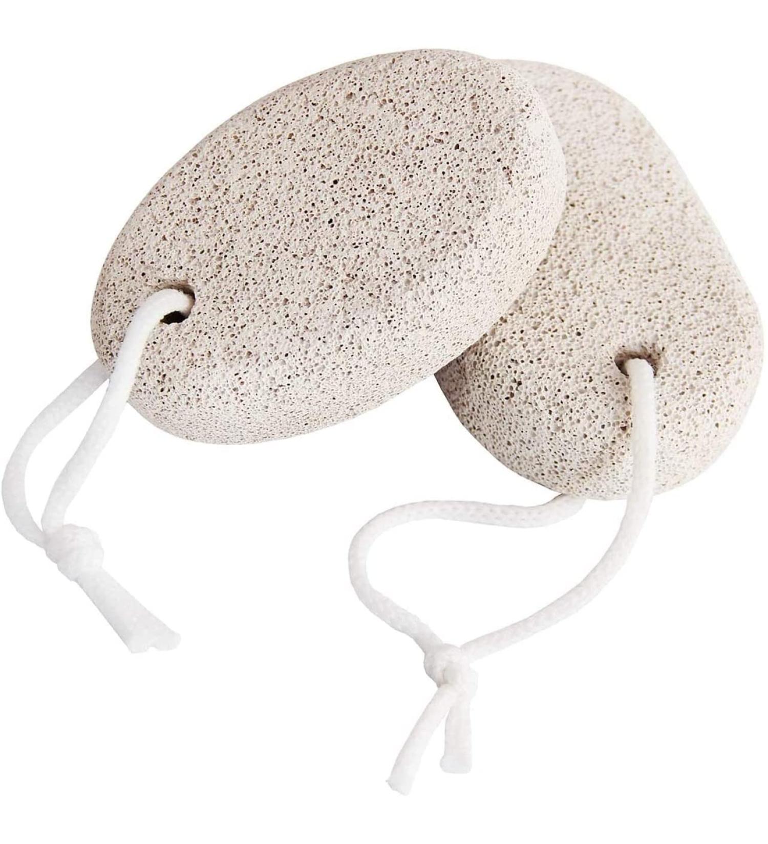 Voarge 2-Piece Natural Pumice Stone Set | Effective Foot Scrub for Dead Skin & Hard Skin Removal | Best Pedicure Tool for Feet & Hands - Buy Online on GoSupps.com