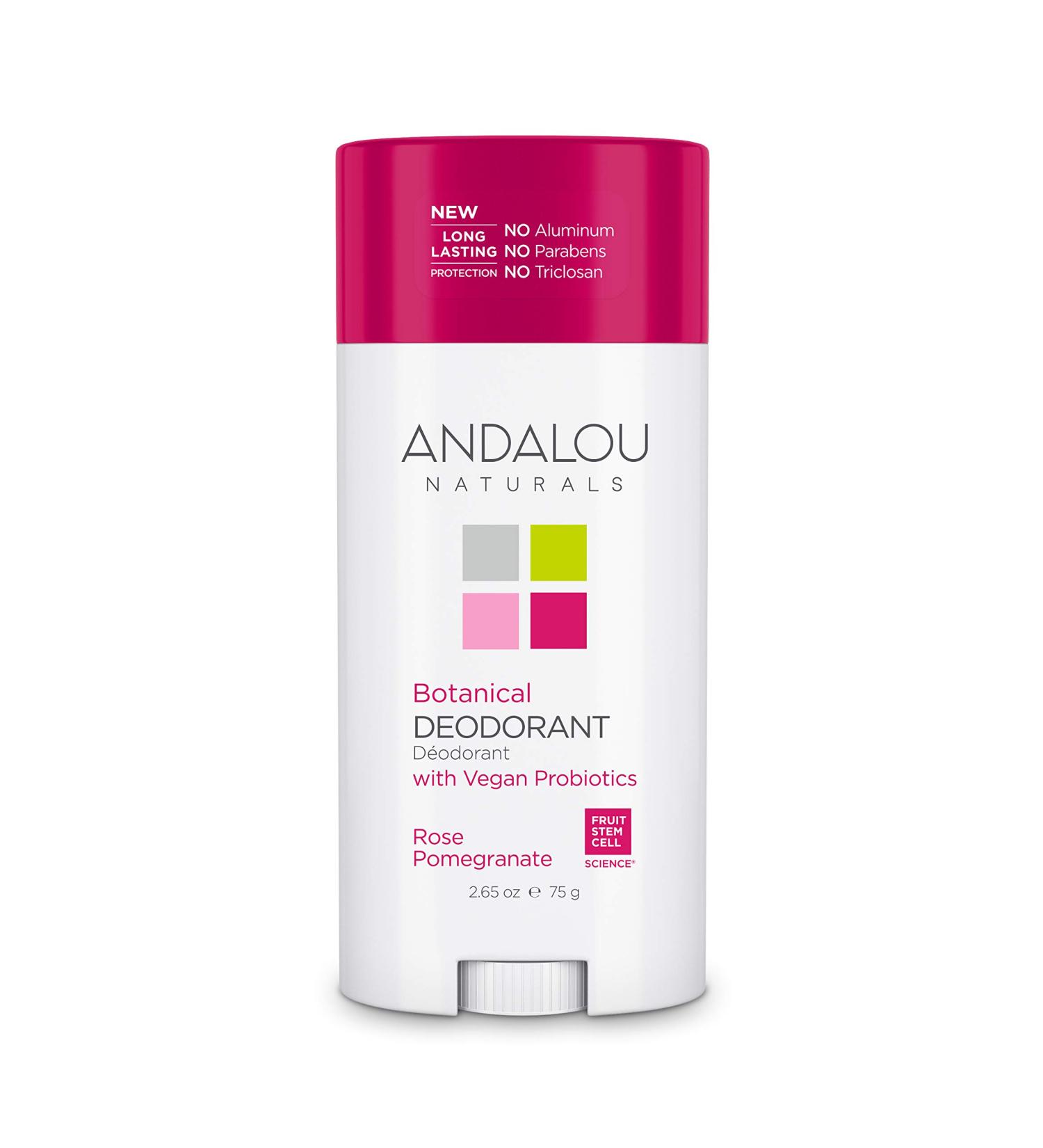 Buy Andalou Naturals Rose Pomegranate Deodorant 2.65oz - Natural & Eco-Friendly - Buy Online on GoSupps.com