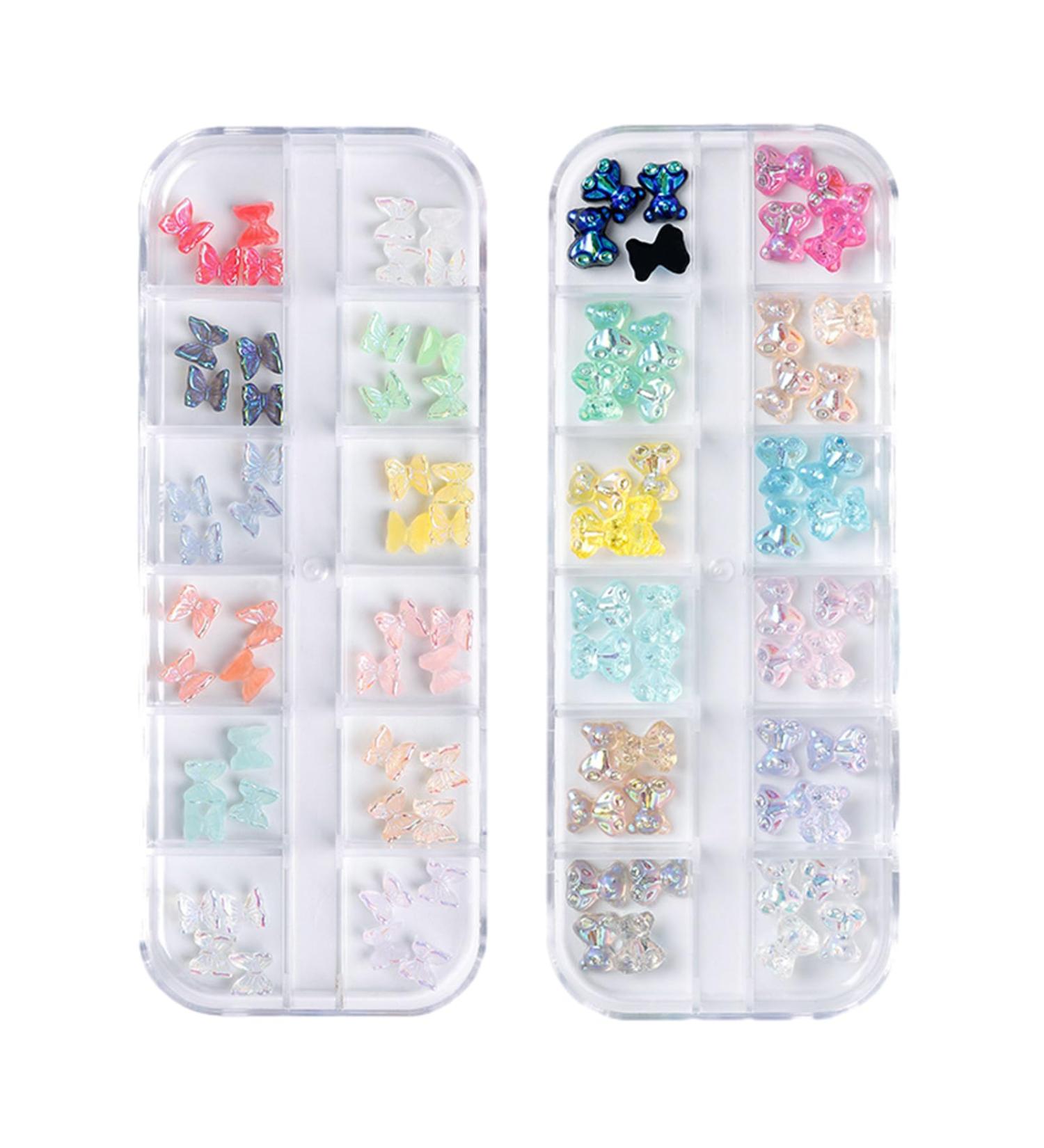 Buy 3D Butterfly & Bear Nail Charms for DIY Manicure | Nail Art Decorations for Women & Girls - Buy Online on GoSupps.com