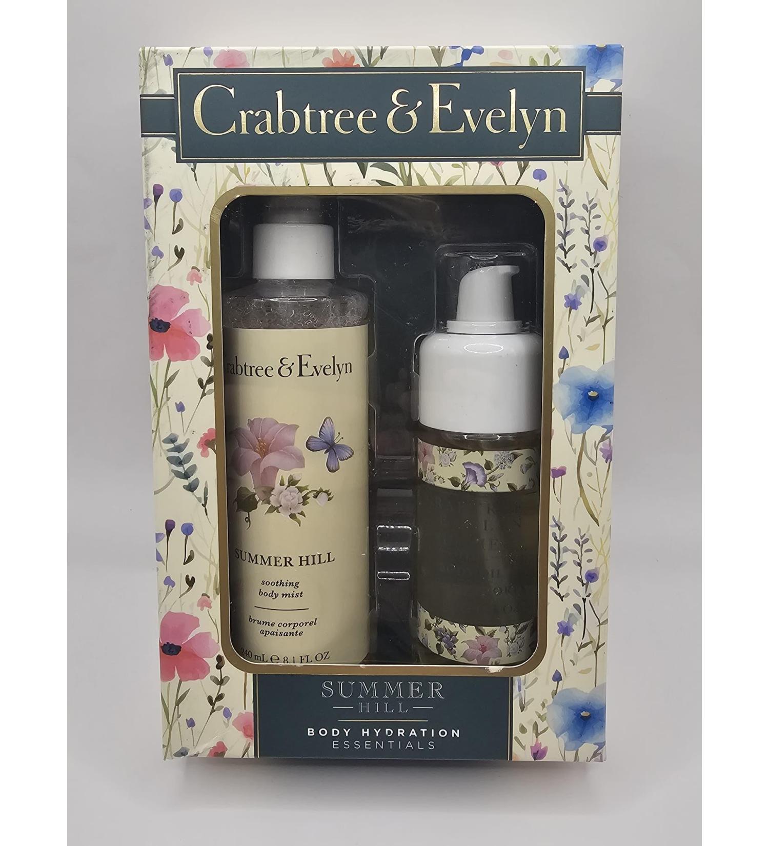 Crabtree & Evelyn Summer Hill Body Hydration Set Soothing Body Mist 8.1 Fl Oz Body Oil 4 Fl Oz