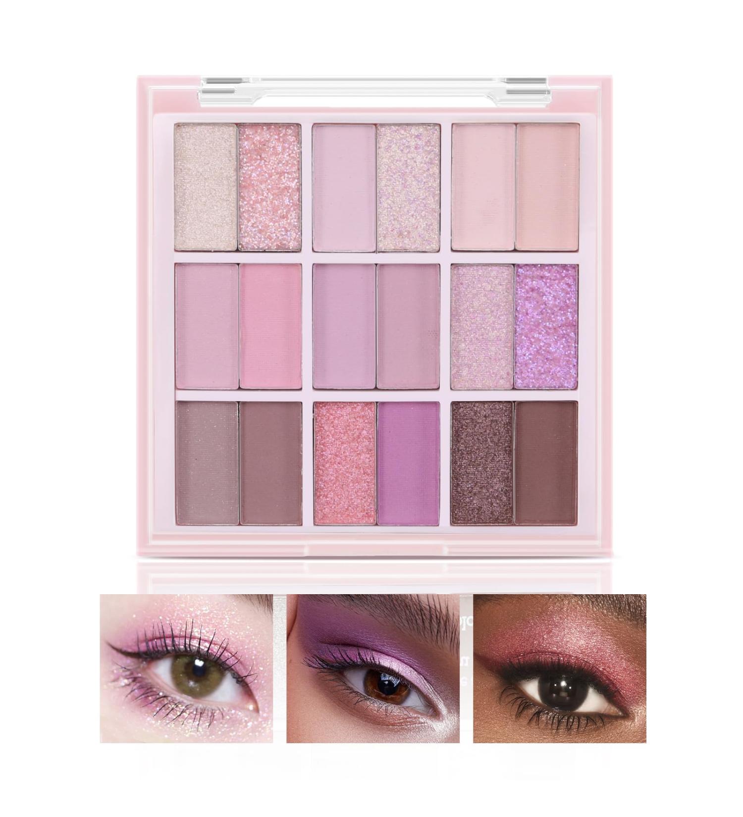 Buy 18 Colorful Eyeshadow Palette - Matte & Shimmer Ultra Pigmented Waterproof Blendable Makeup - 0.35 oz 03# | International Shipping Available - Buy Online on GoSupps.com
