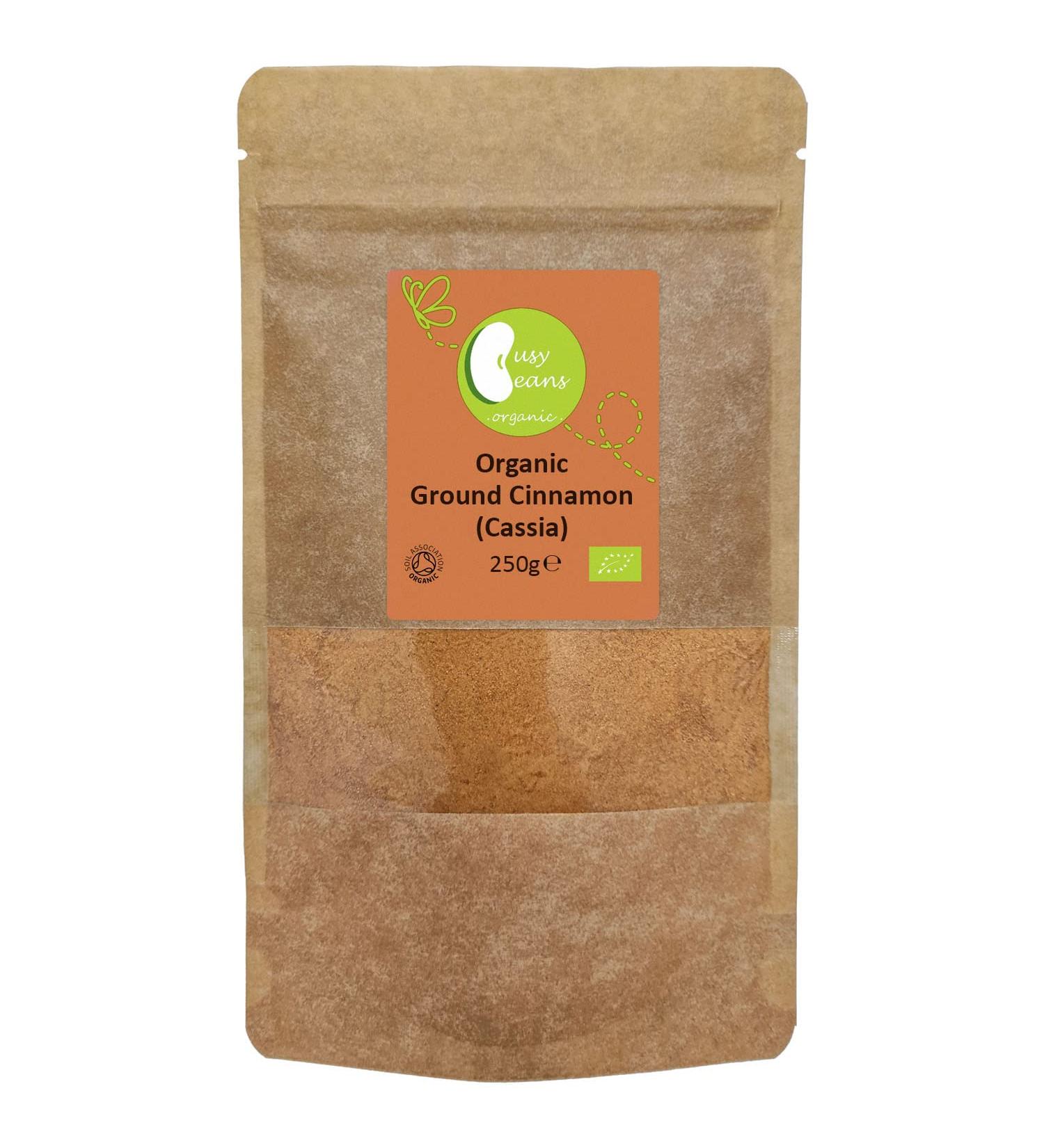 Organic Cinnamon Ground (Cassia) - Certified Organic - by Busy Beans Organic (250g) - Buy Online on GoSupps.com