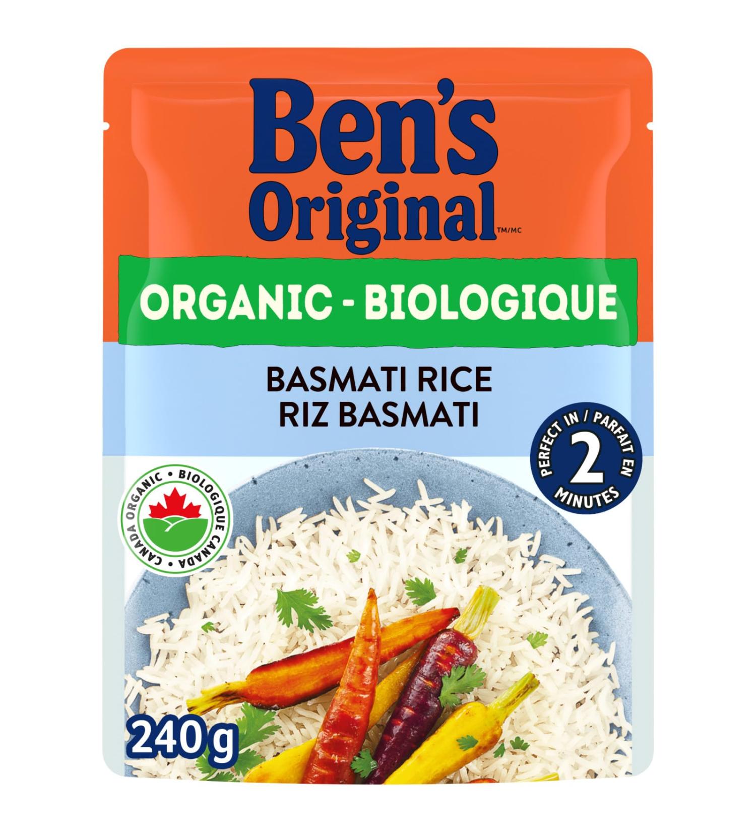 BEN'S ORIGINAL Organic Basmati Rice 240g Pouch - Buy Online on GoSupps.com