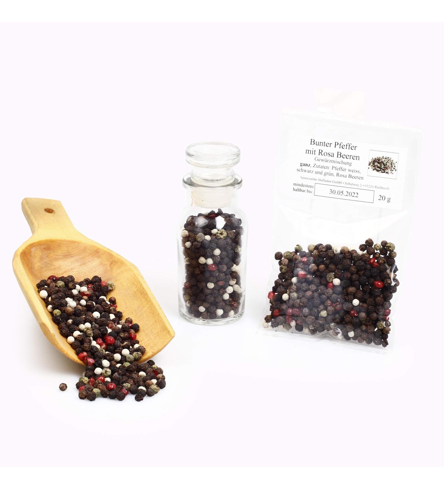  Feine W rze Colored pepper with mixed pink peppercorns whole colored pepper pepper mix pepper specialty Piper nigrum 20 g - Buy Online on GoSupps.com