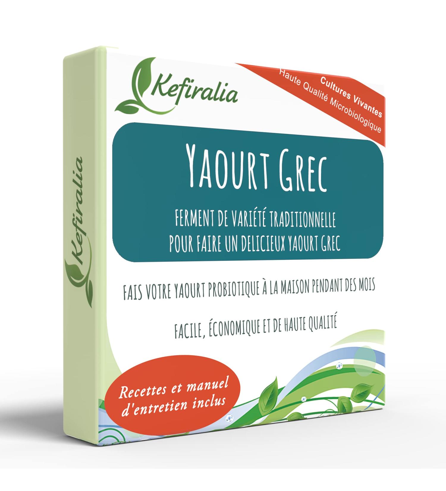 Ferment pour yaourt grec (r utilisable l infini) + Instructions + Recettes + Assistance et conseils en fran ais KEFIRALIA