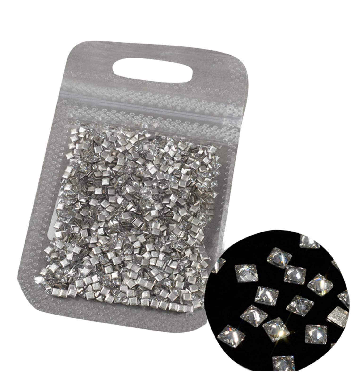 1440pcs Nail Rhinestones Flat Back Nails Craft Create Beautiful Nails Art And Decorations Clothing Embellishments Nails Art Decoration 06 square - Buy Online on GoSupps.com