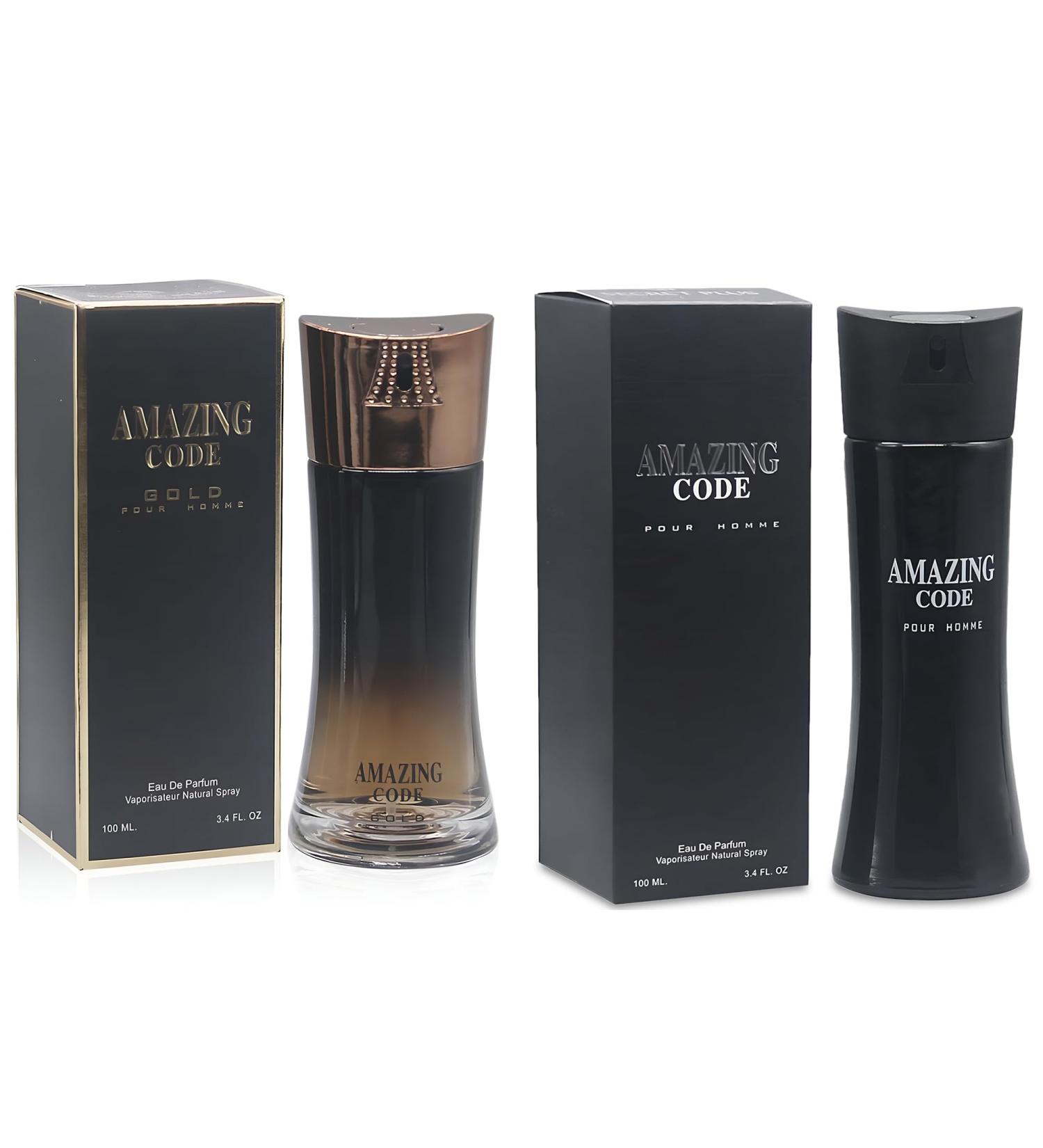 Men's Cologne Amazing Code Combo Eau De Toilette for Men-Fresh Romantic Scent Perfume for Men 3.4 Fl Oz Each Natural Spray For All Skin Daily Used Amazing Code&Gold - Buy Online on GoSupps.com